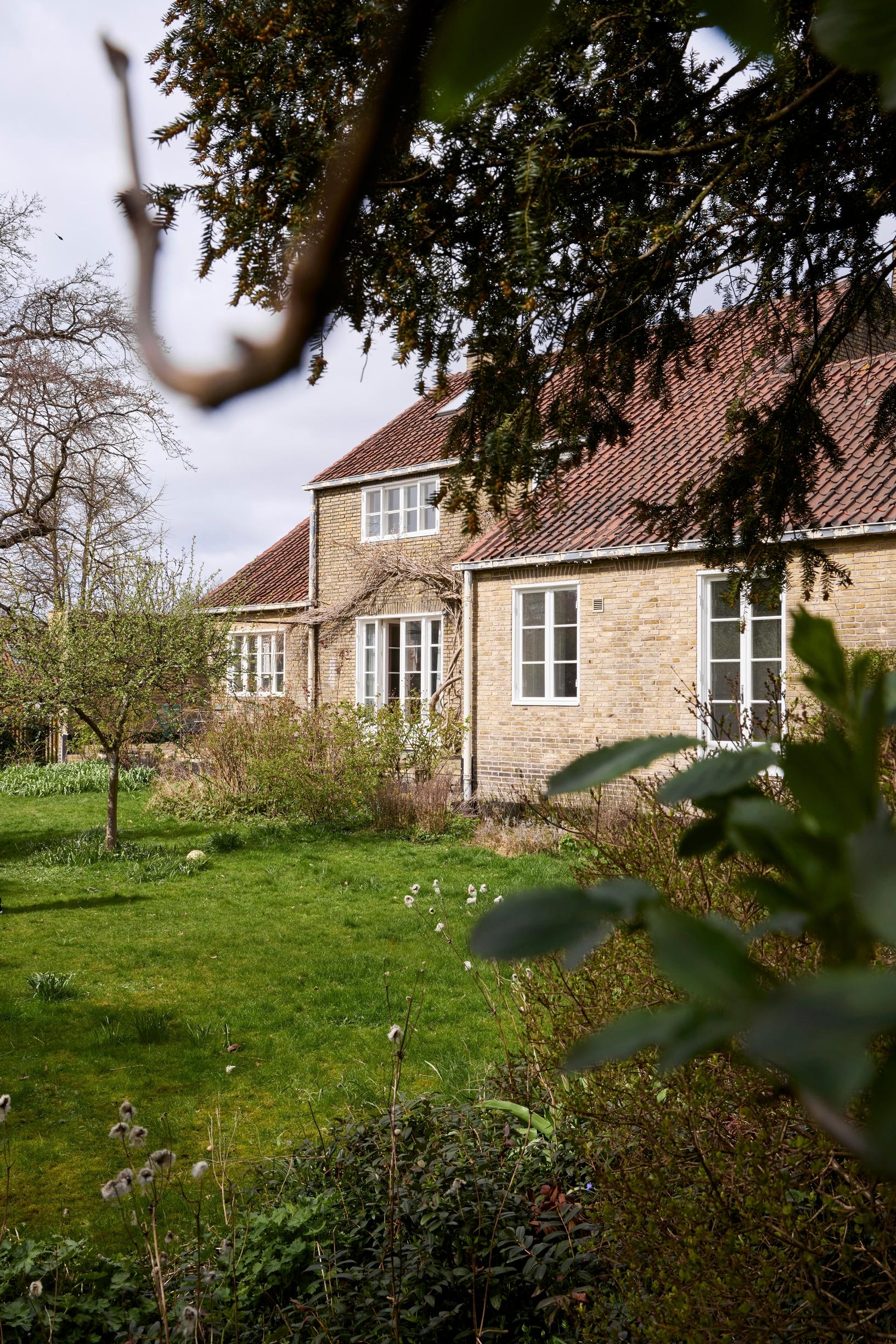 The garden of the brick house in Copenhagen