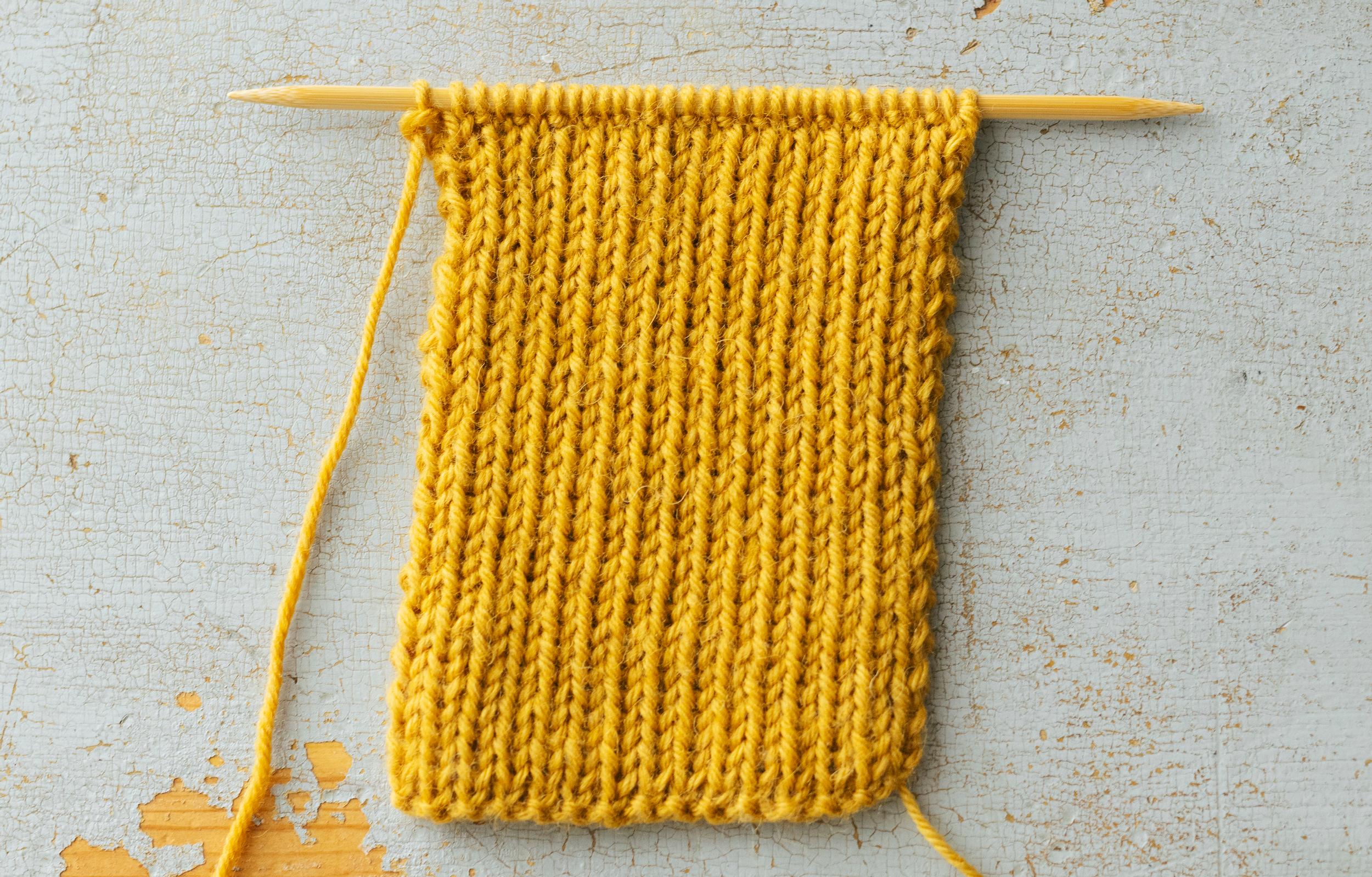 Twisted ribbing, wrong side