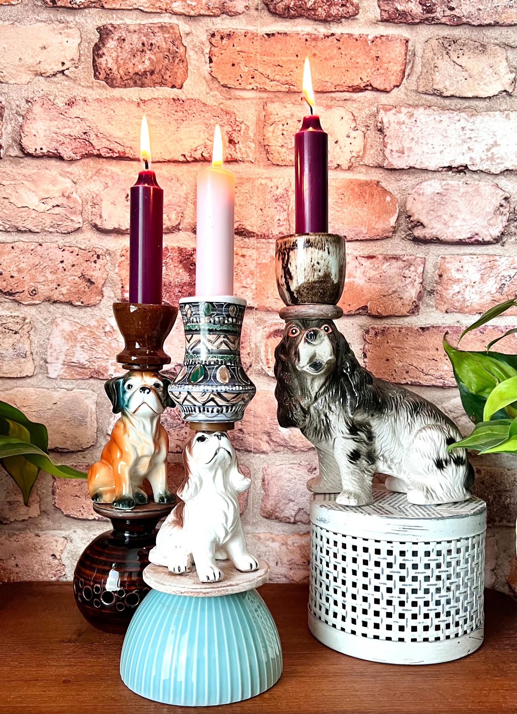 finished candle holders