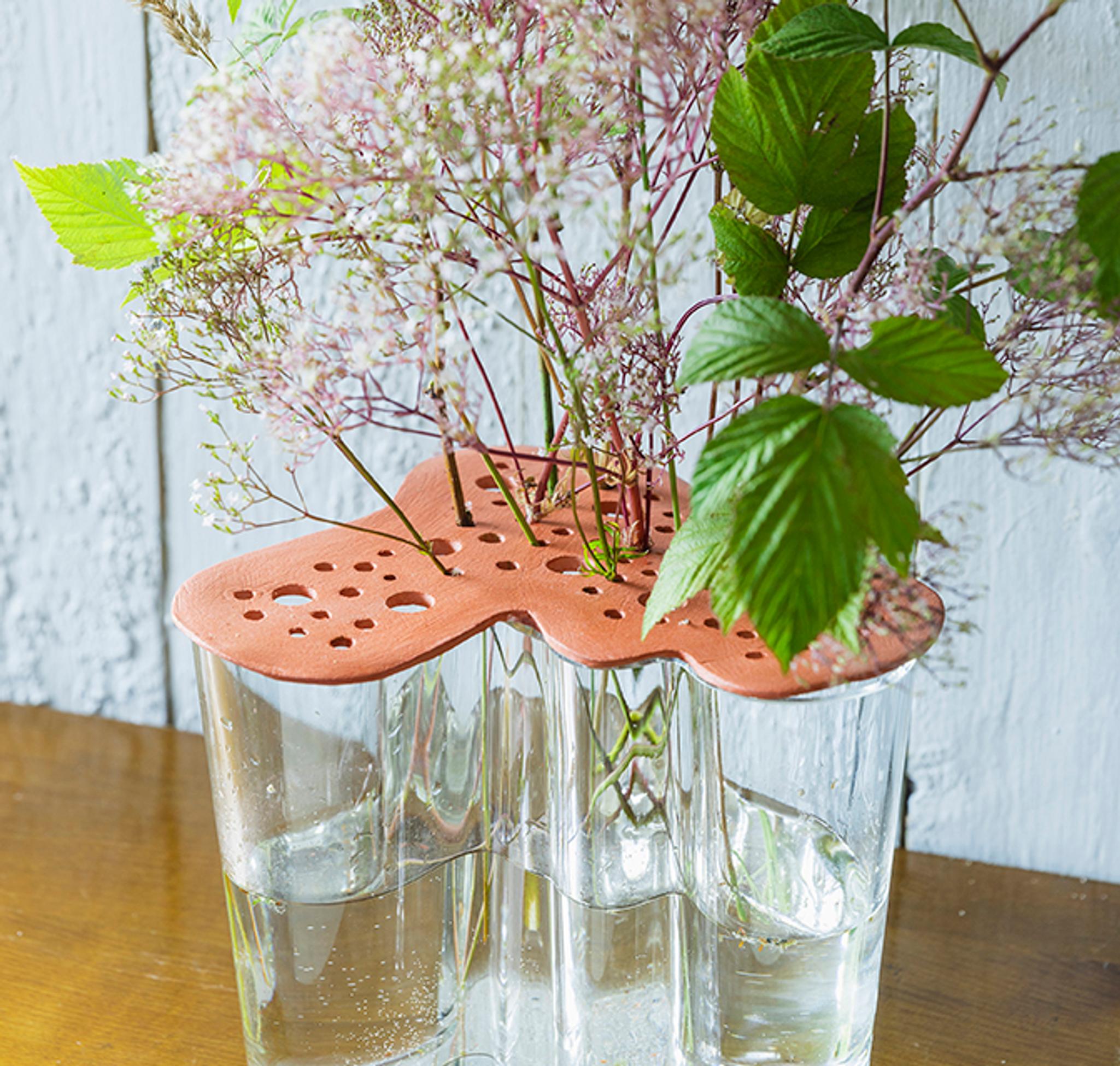 Make a flower support for your Aalto Vase from air-dry clay—no oven needed
