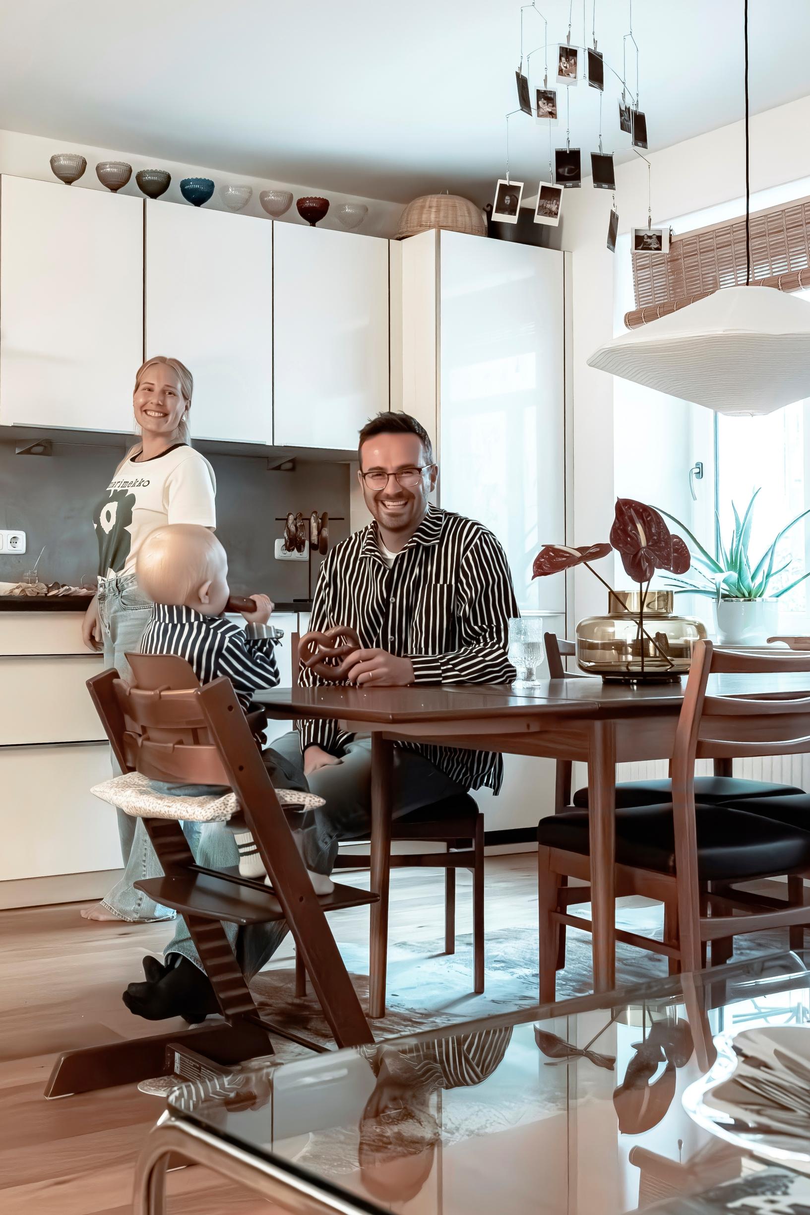 The family in the kitchen