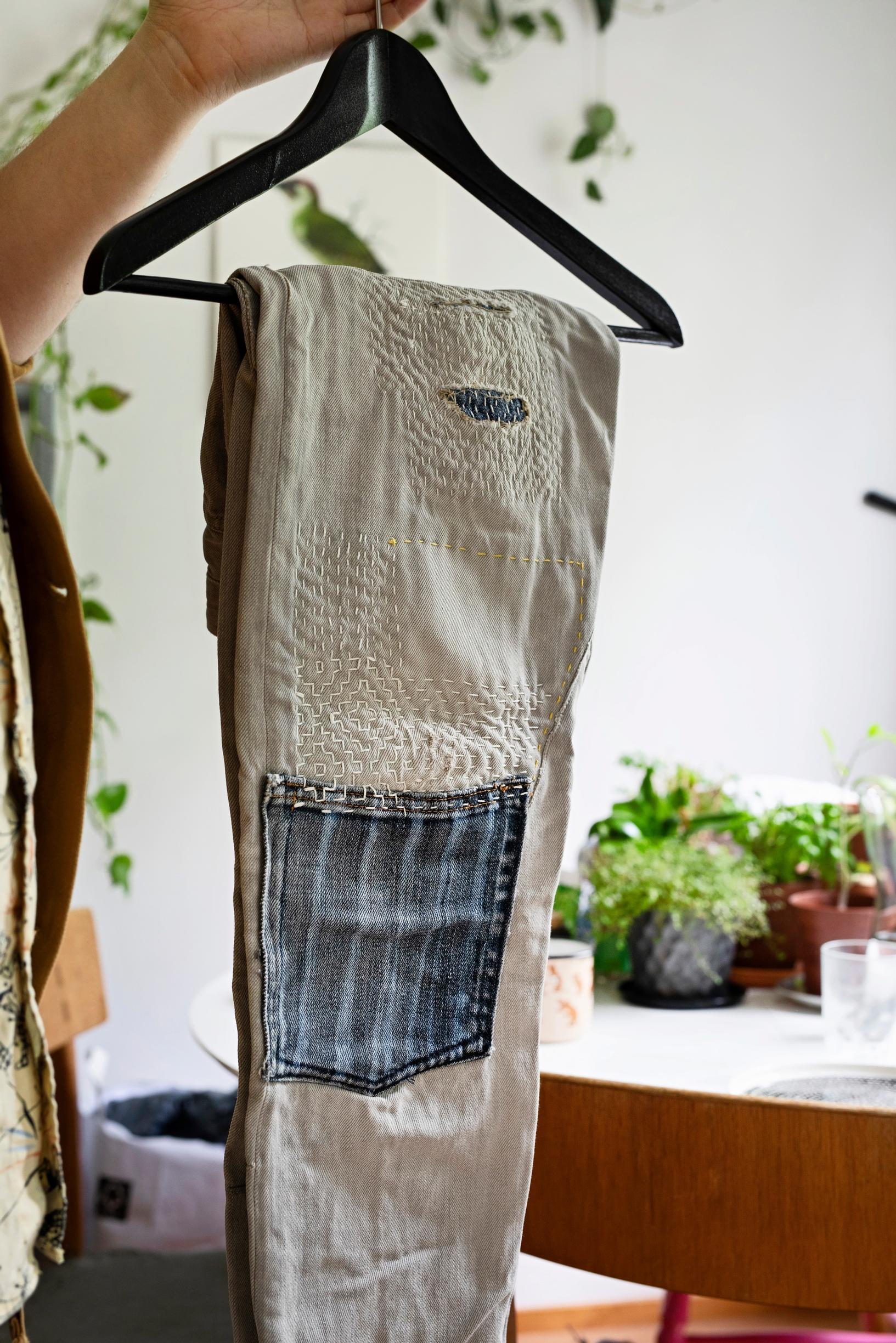 Repaired jeans