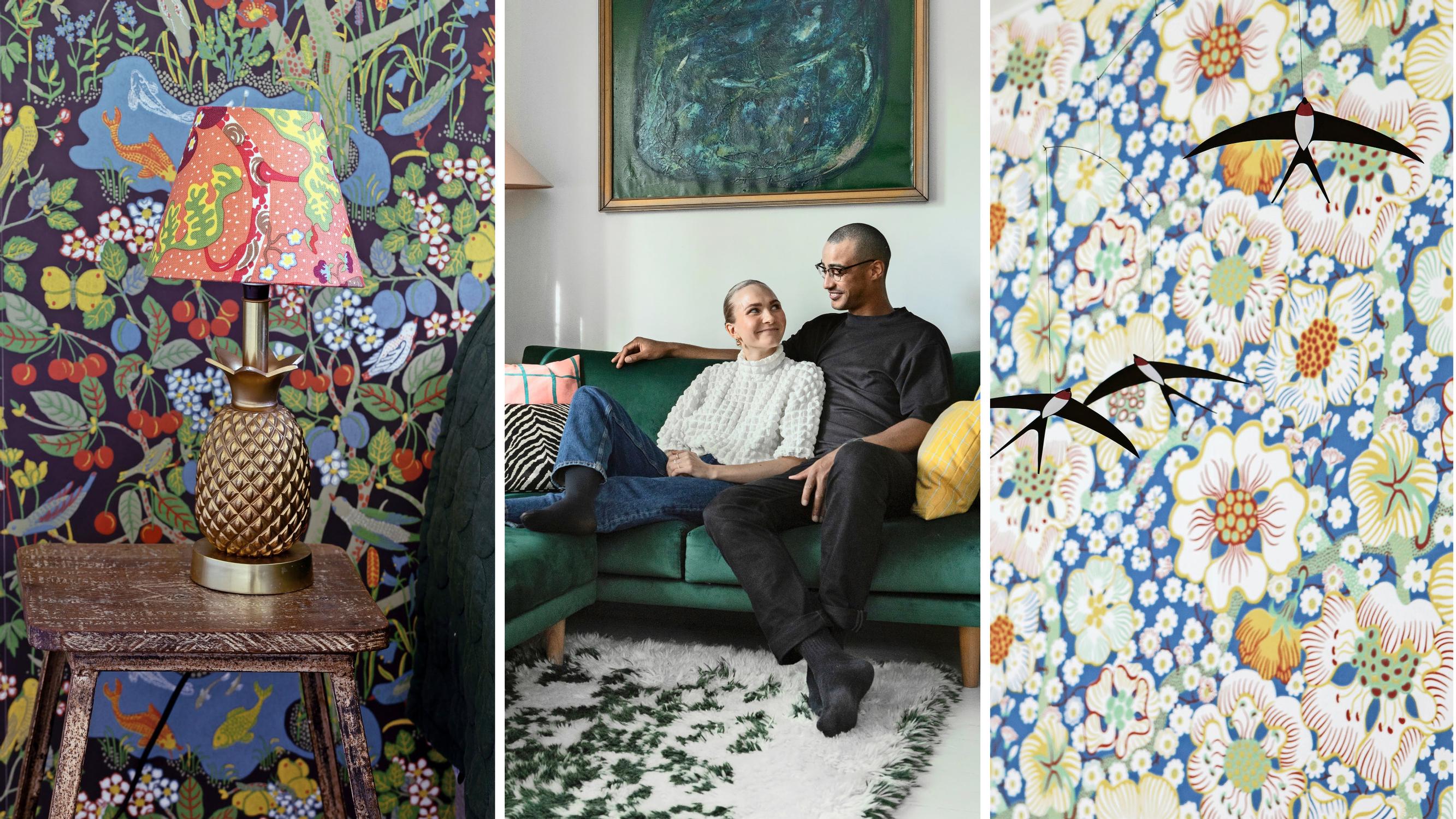 Anna and Kevin’s functionalist three-room apartment in Helsinki is full of Josef Frank’s colorful prints: “They make me happy”
