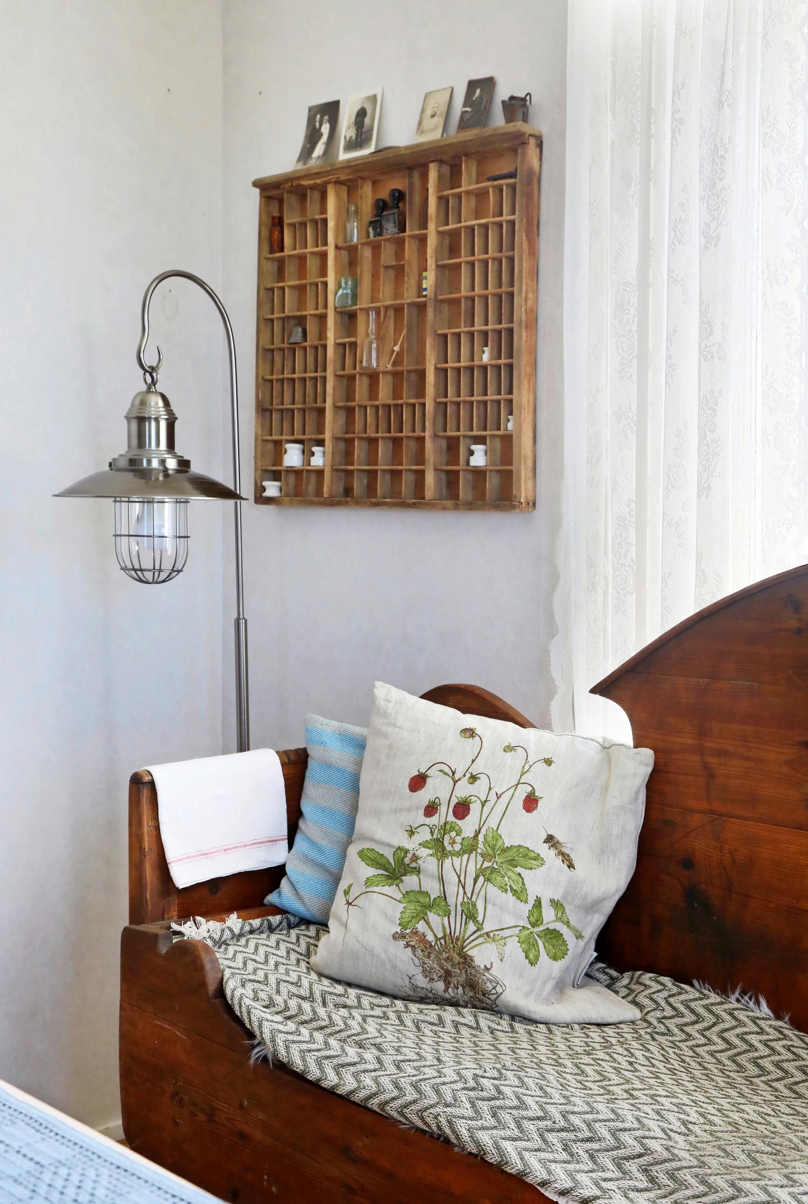 Wooden sofa and old type case