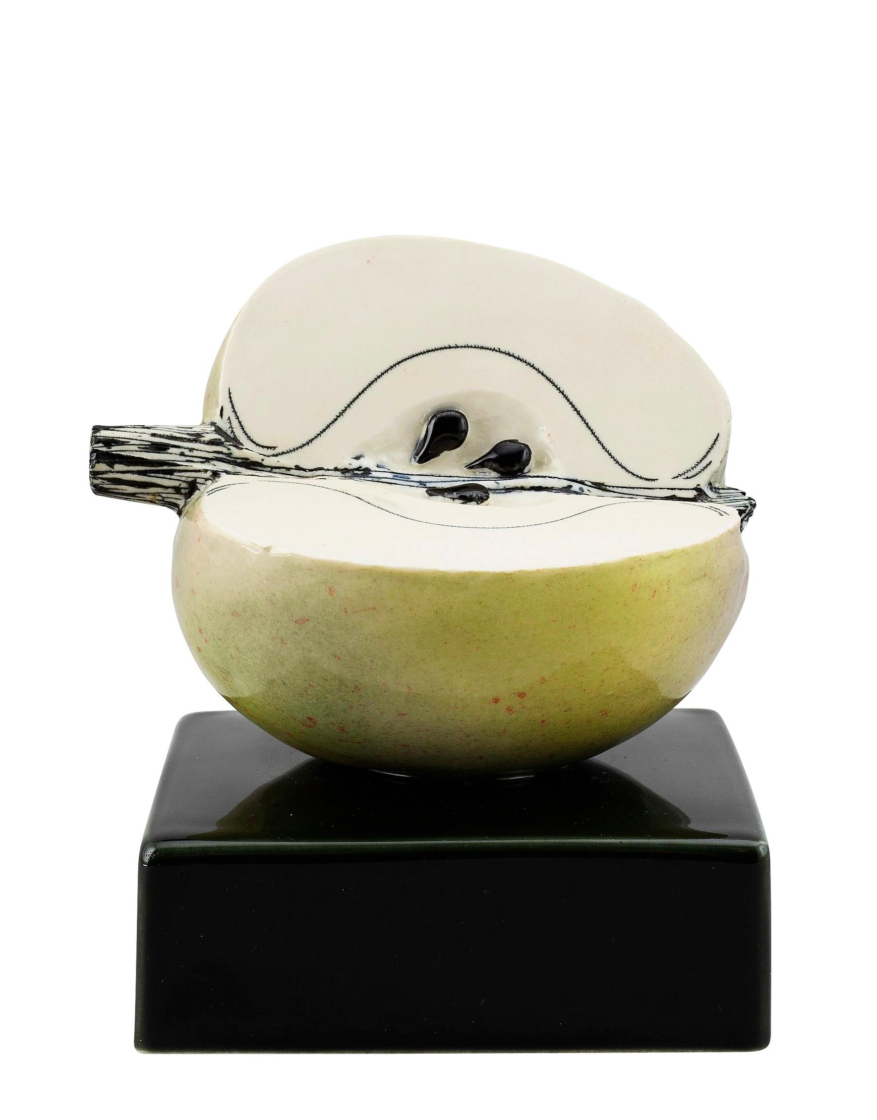 Gunvor Olin-Grönqvist’s halved apple on a stand