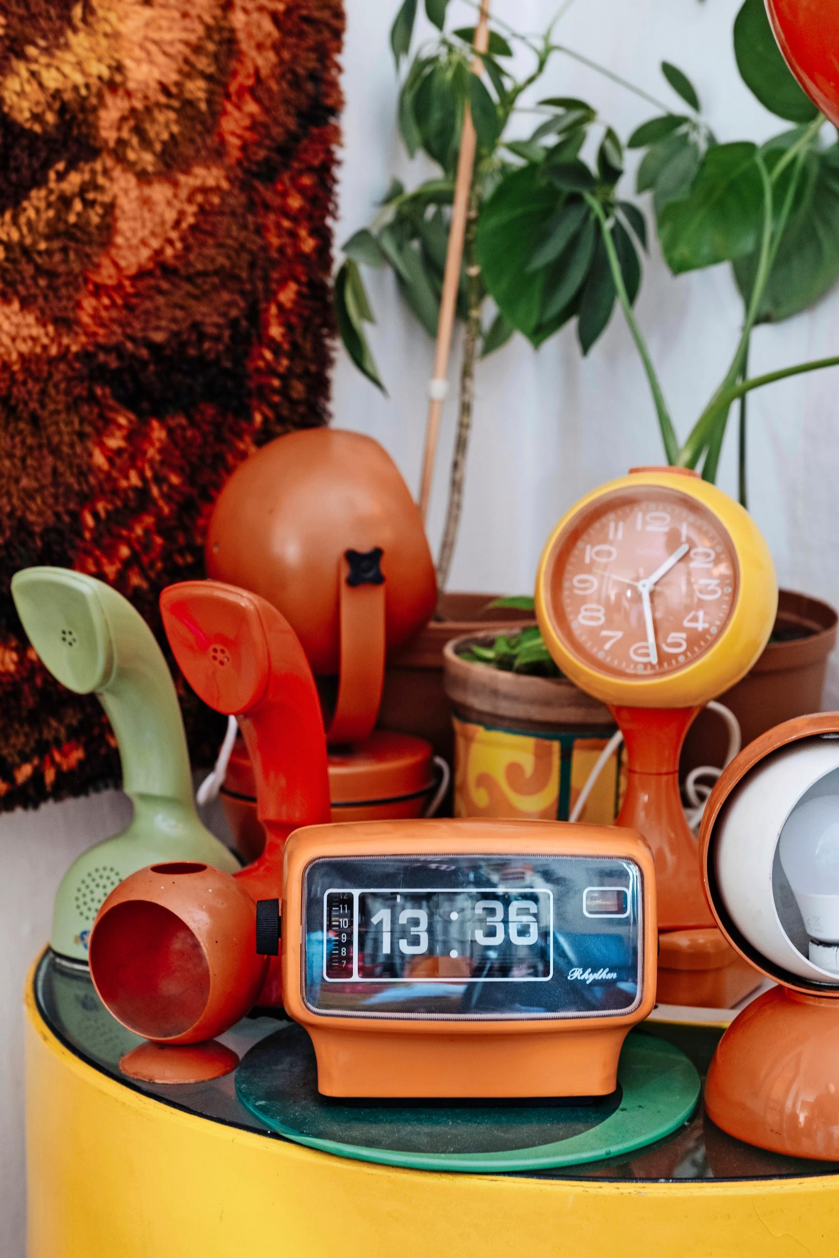 Photo of a collector’s retro item collection.