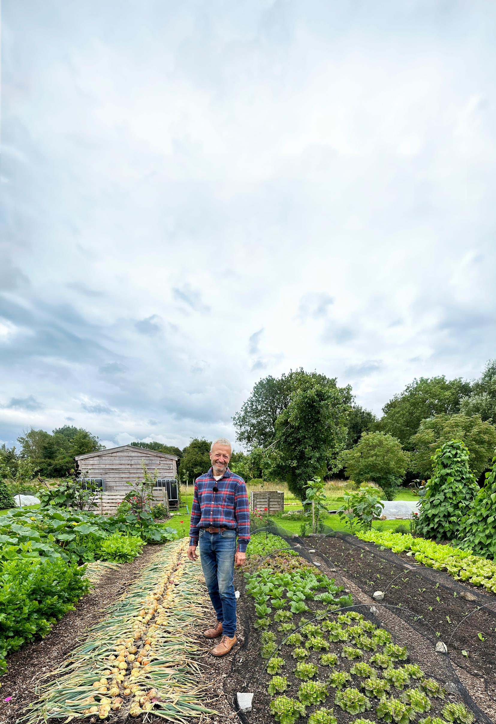 Charles grows onions both from sets and seeds.