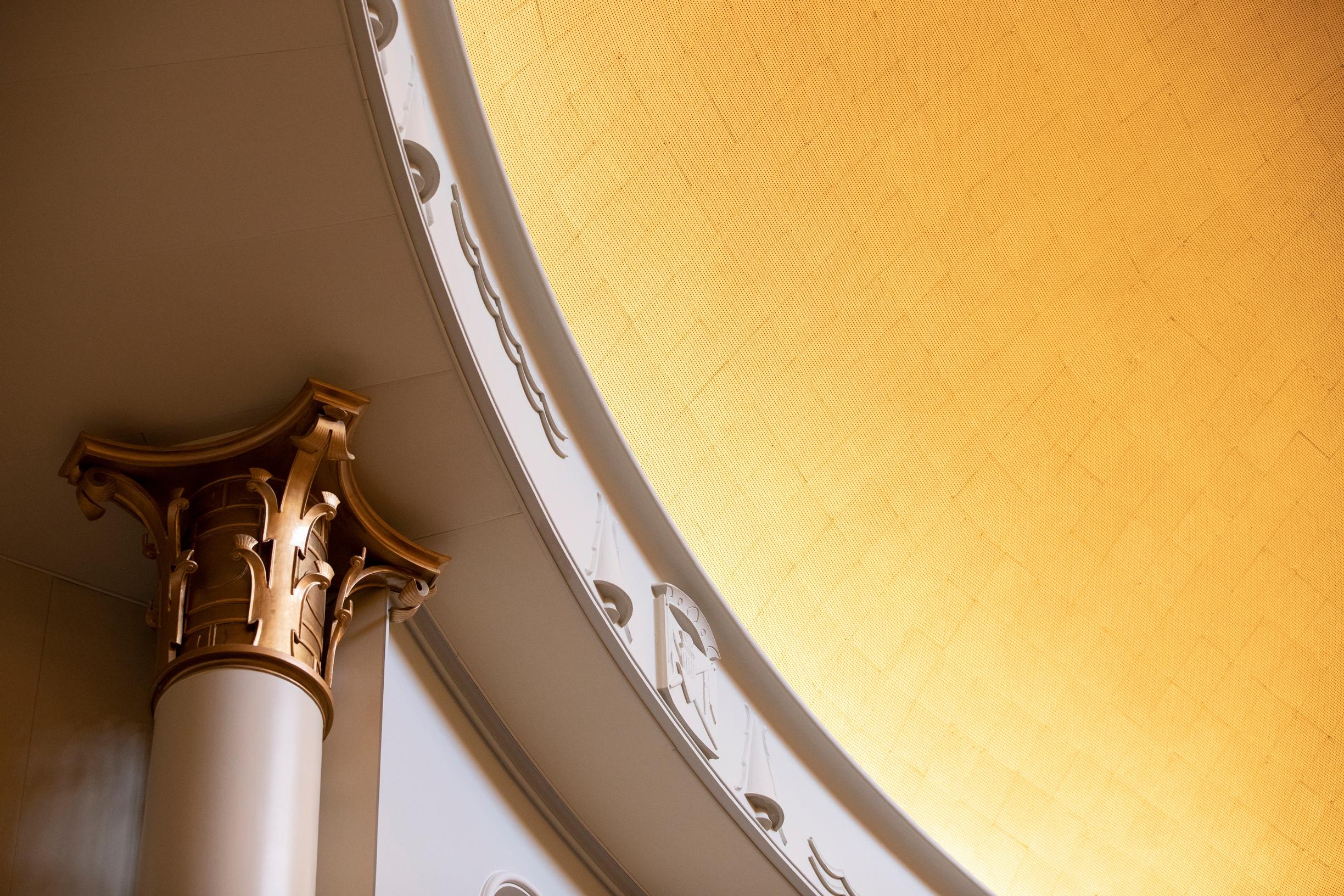The Parliament Building Plenary Hall’s ceiling