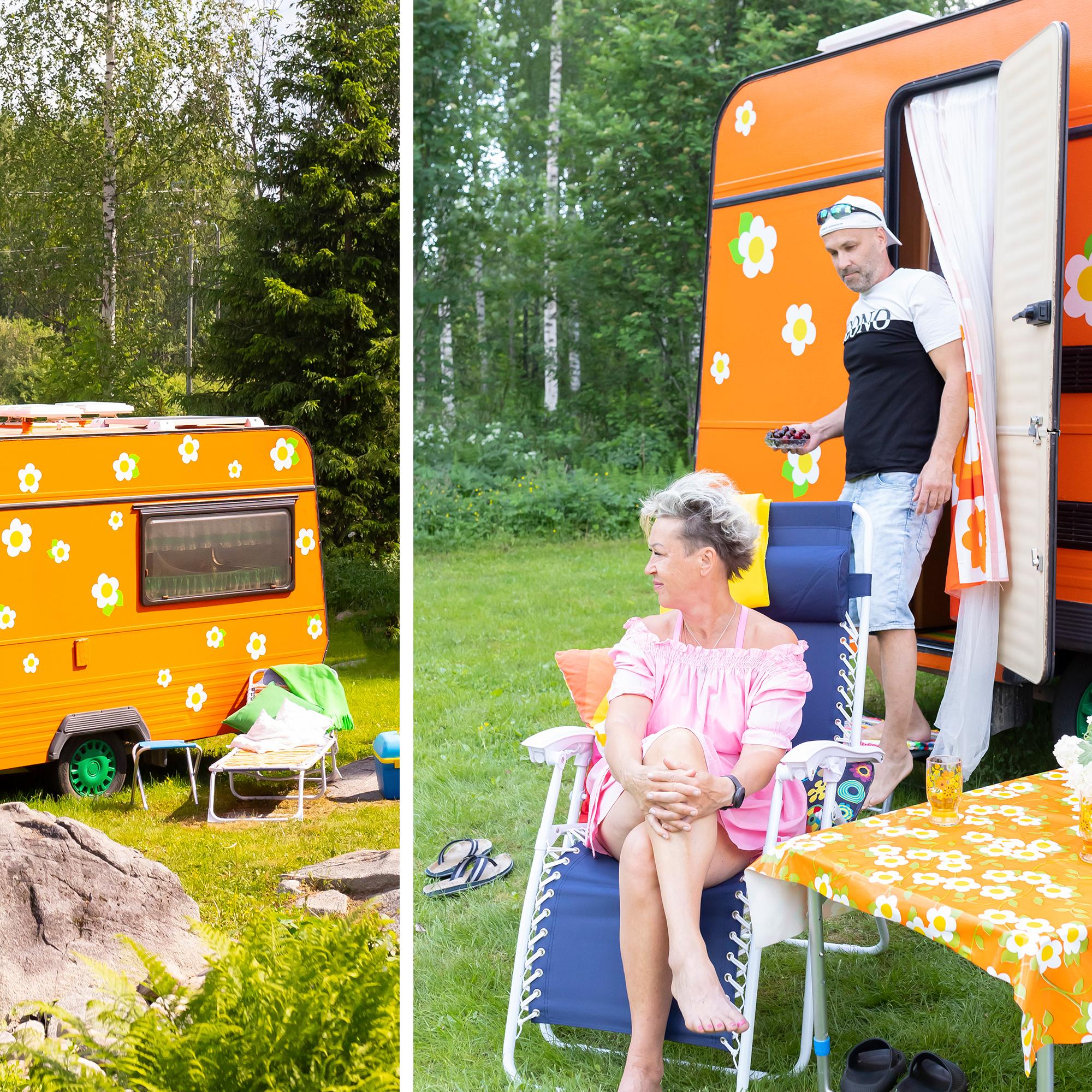 Kirsi and Jaakko’s flower caravan puts a smile on everyone’s face—the new look was almost too much for Jaakko