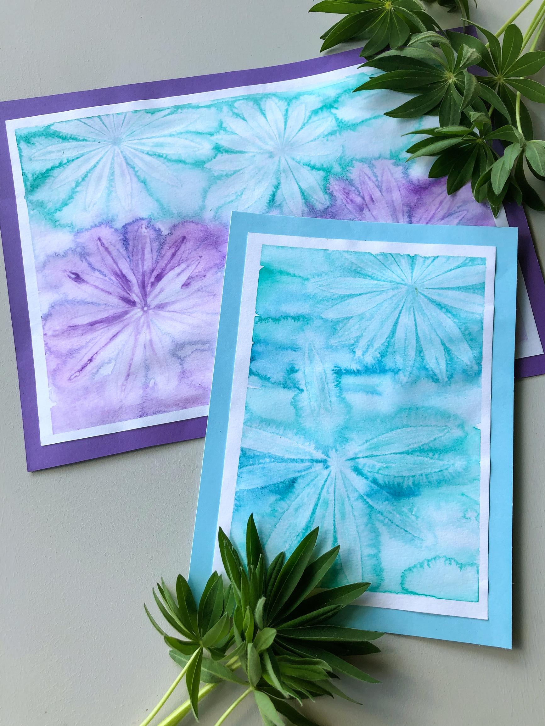 Sun printing with plants—try a super-easy technique that only requires paper, paint, and light
