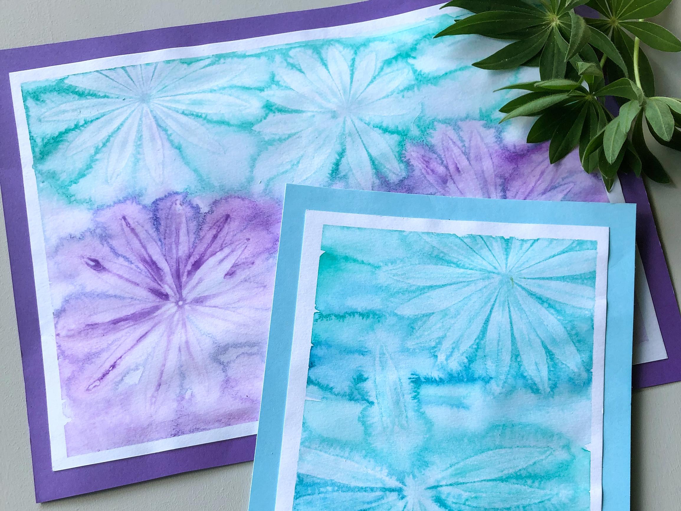 Sun printing with plants—try a super-easy technique that only requires paper, paint, and light