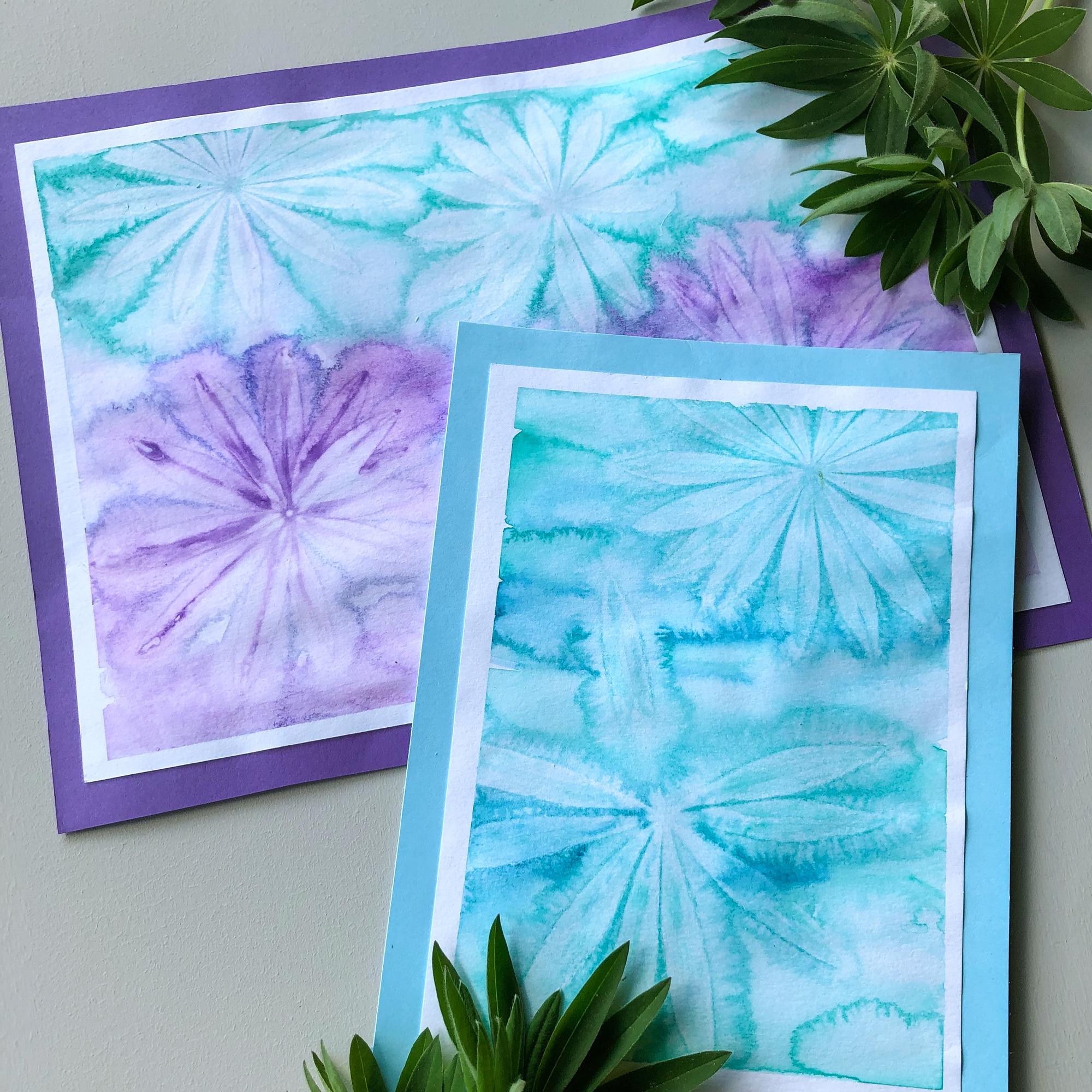 Sun printing with plants—try a super-easy technique that only requires paper, paint, and light