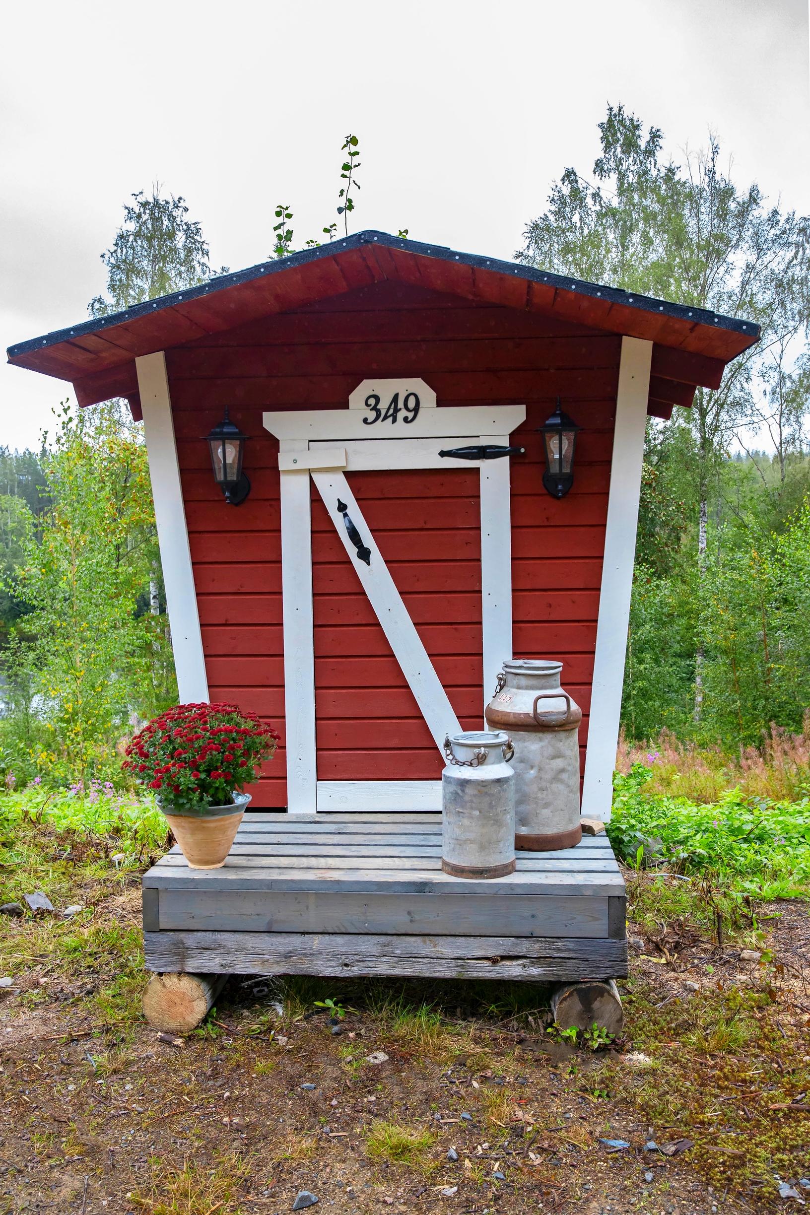 A milk platform in the yard
