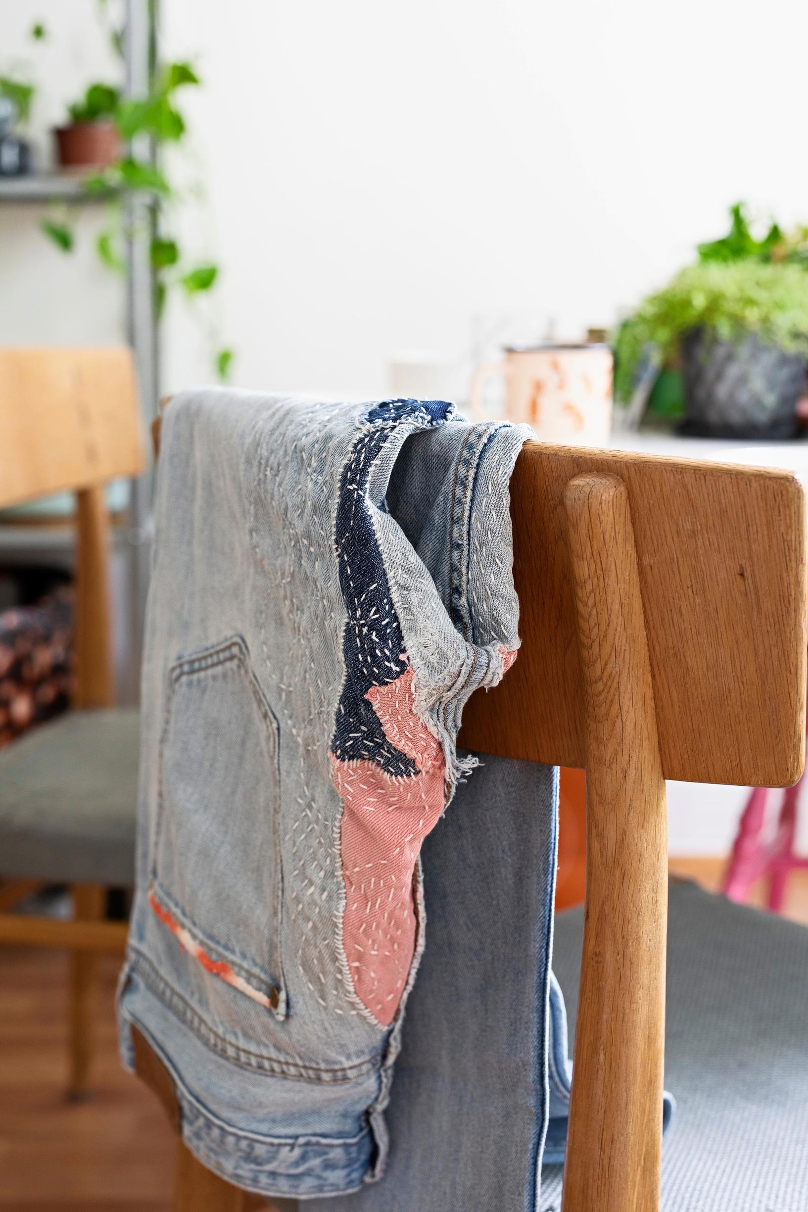 Repaired jeans