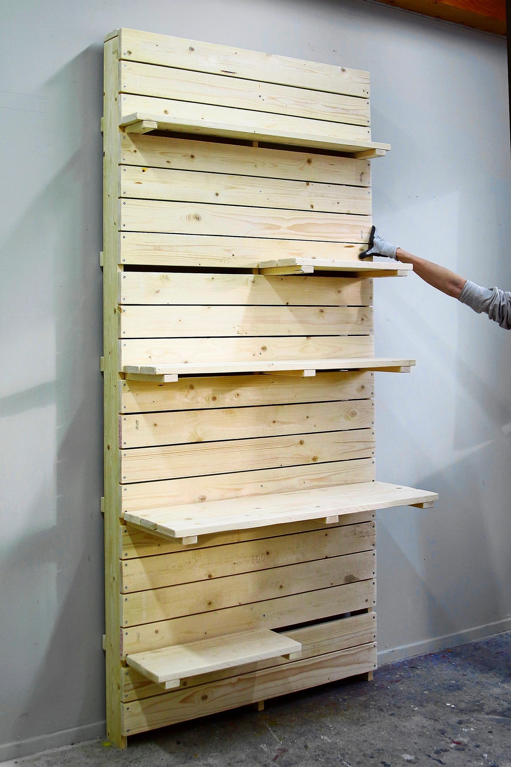 Shelf boards of the herb wall