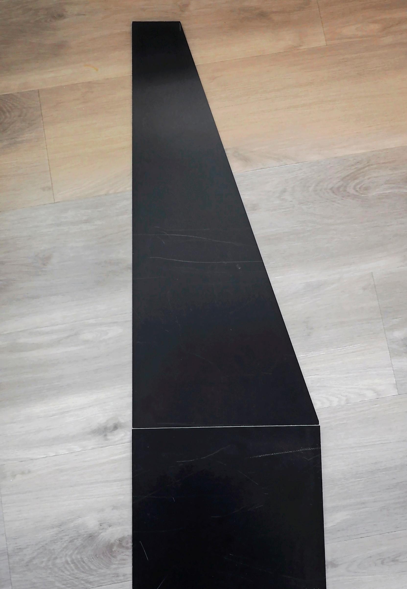 Shaping the paper template for the wall-mounted bench