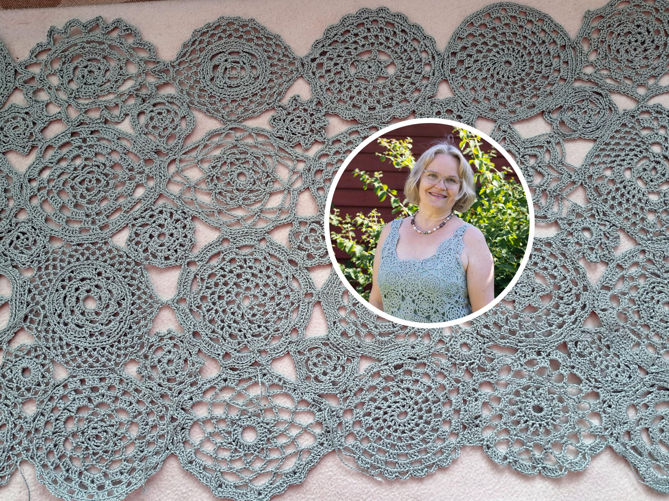 Anne crocheted a stunning dress for her daughter’s wedding with no pattern: “At times I thought I was completely crazy!”