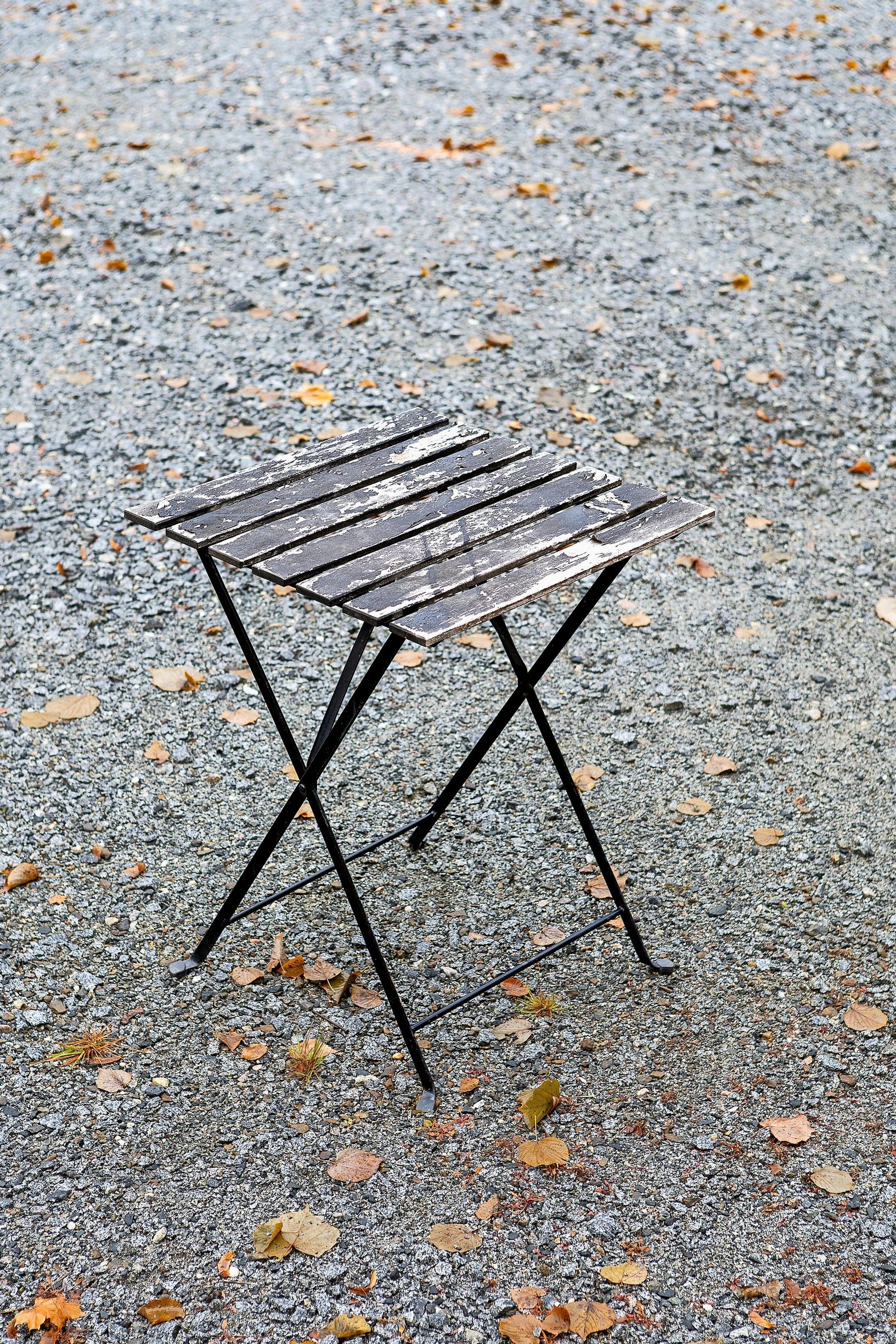 Before image of the folding table.