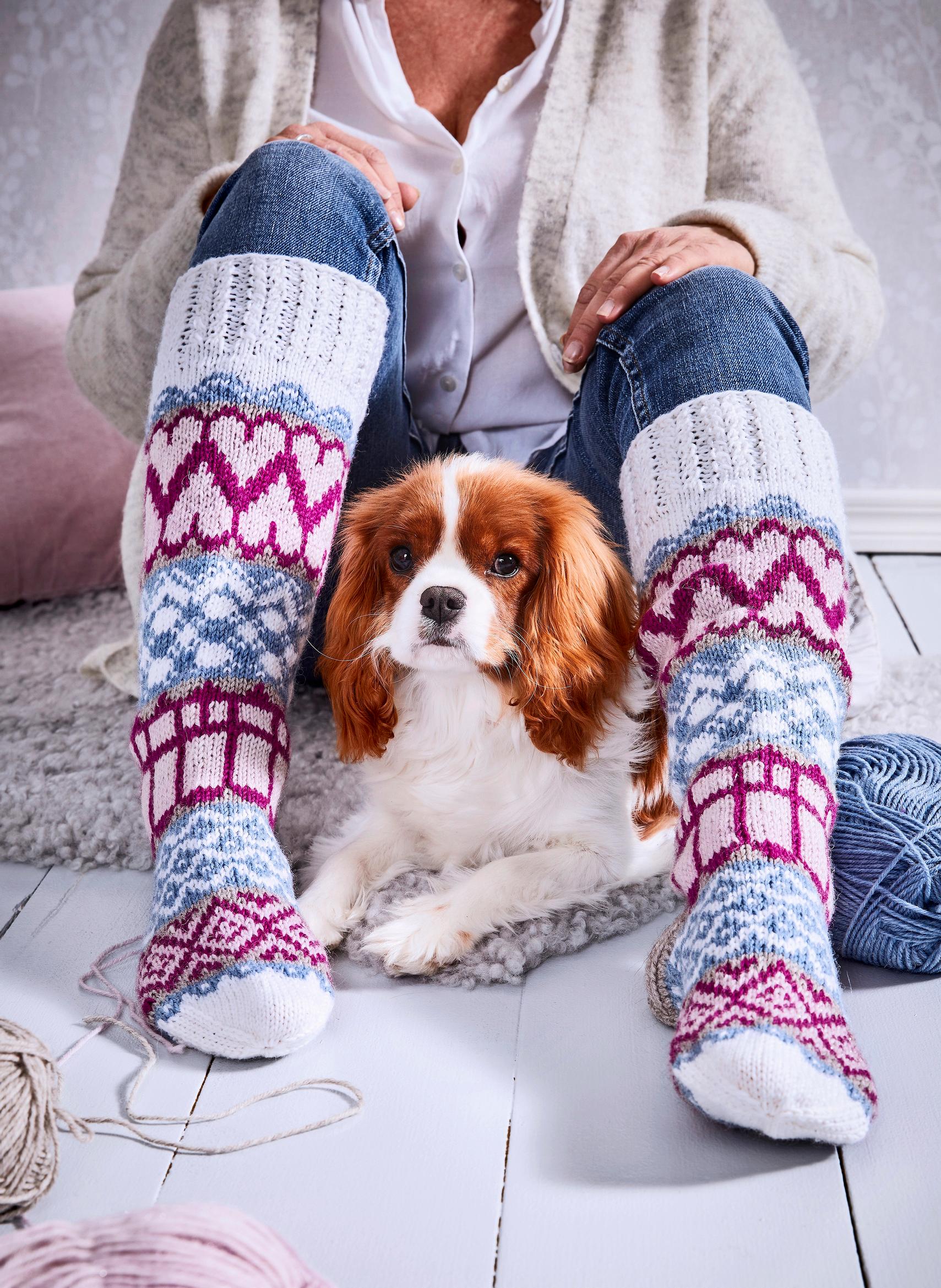 Frosty colorwork socks
