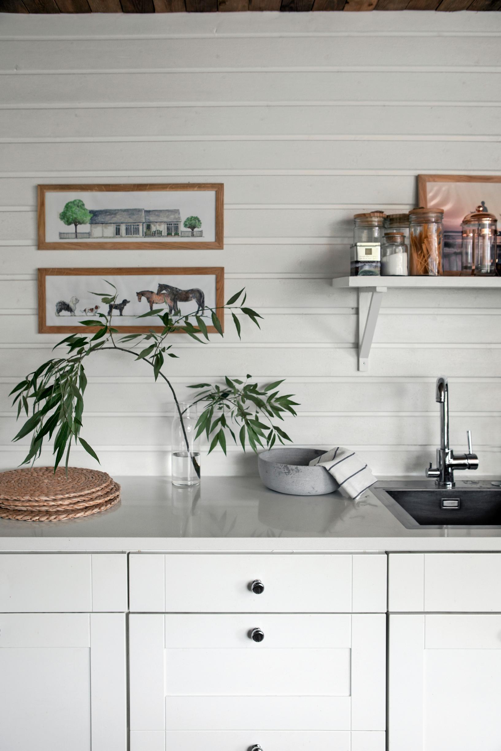 Shaker-style doors in the kitchen