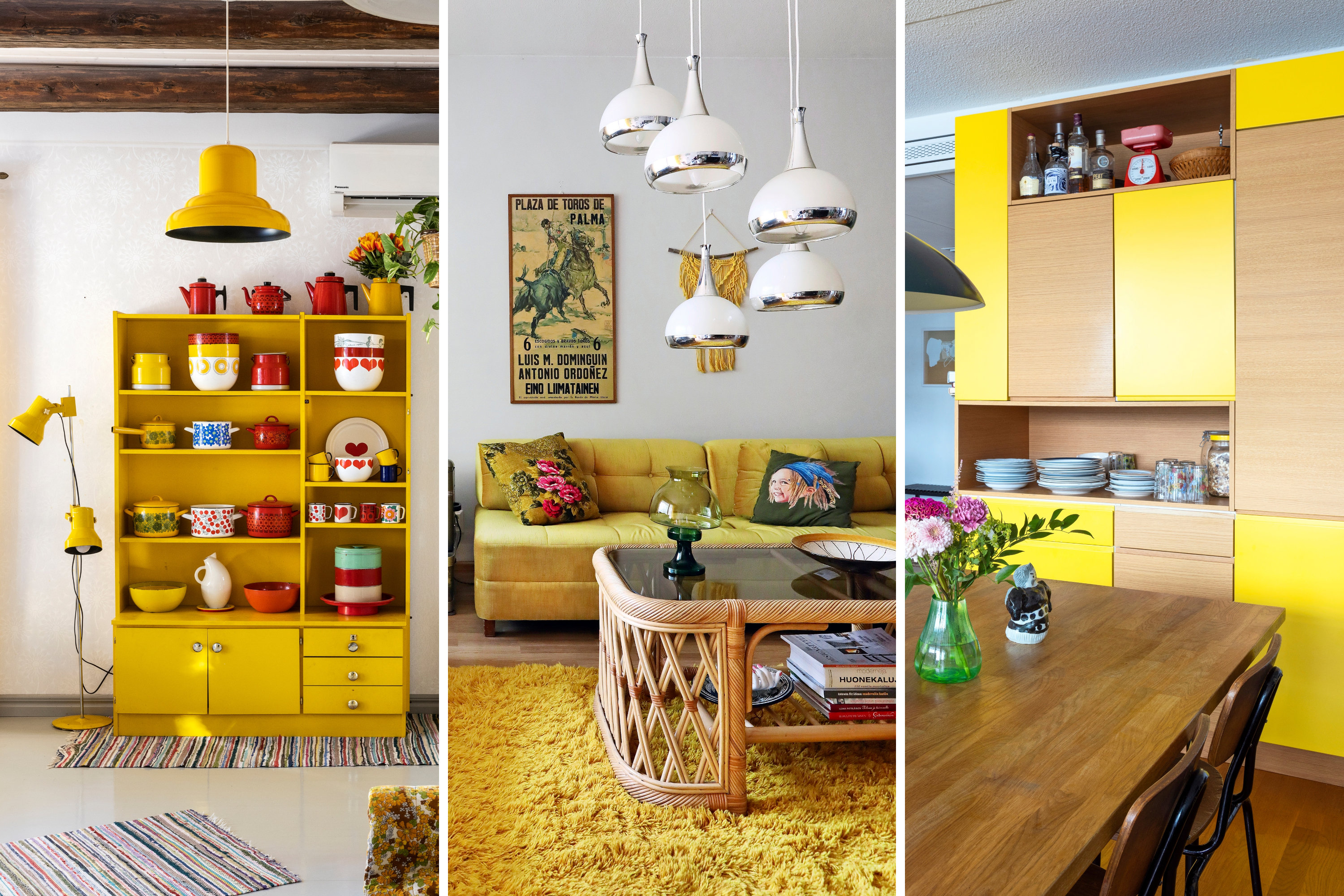 Yellow interior design × 3 | Kotona Living