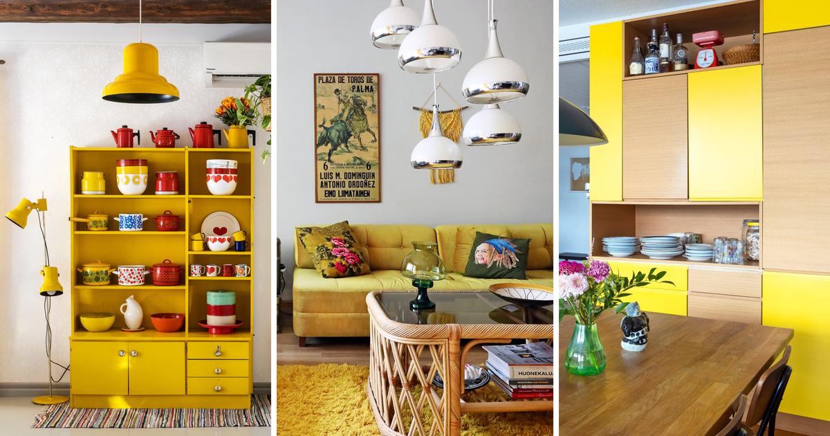 Yellow interior design × 3 | Kotona Living
