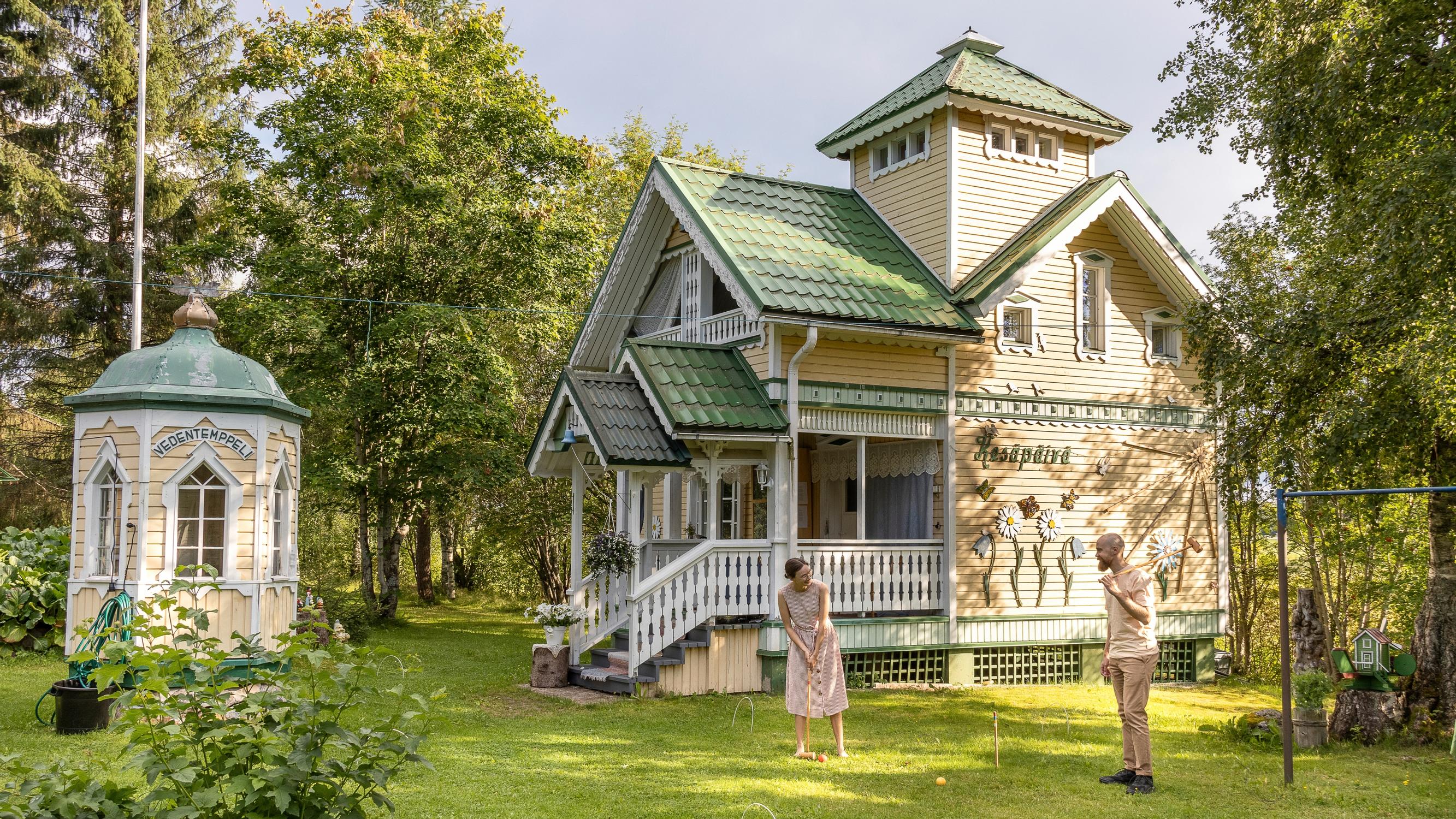 Tour Grandpa Aaro’s whimsical cottage world—complete with a spruce treetop sunroom