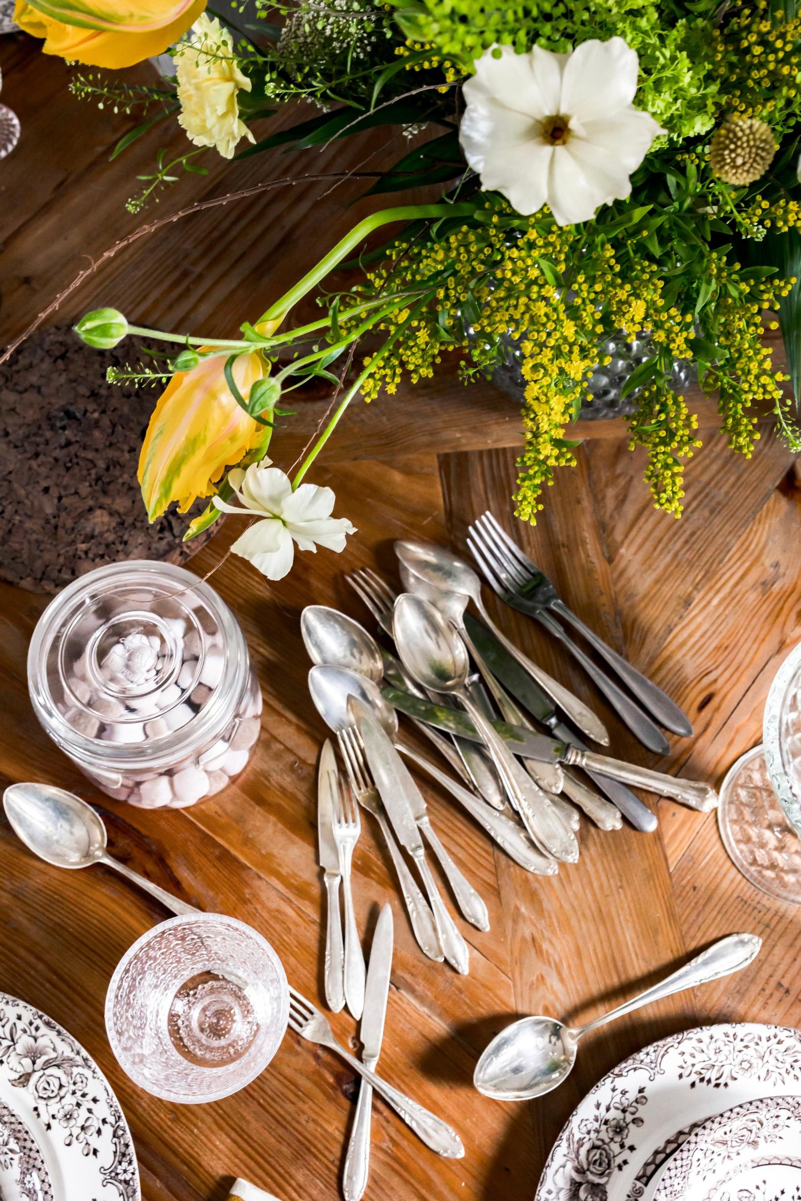 cutlery on the table