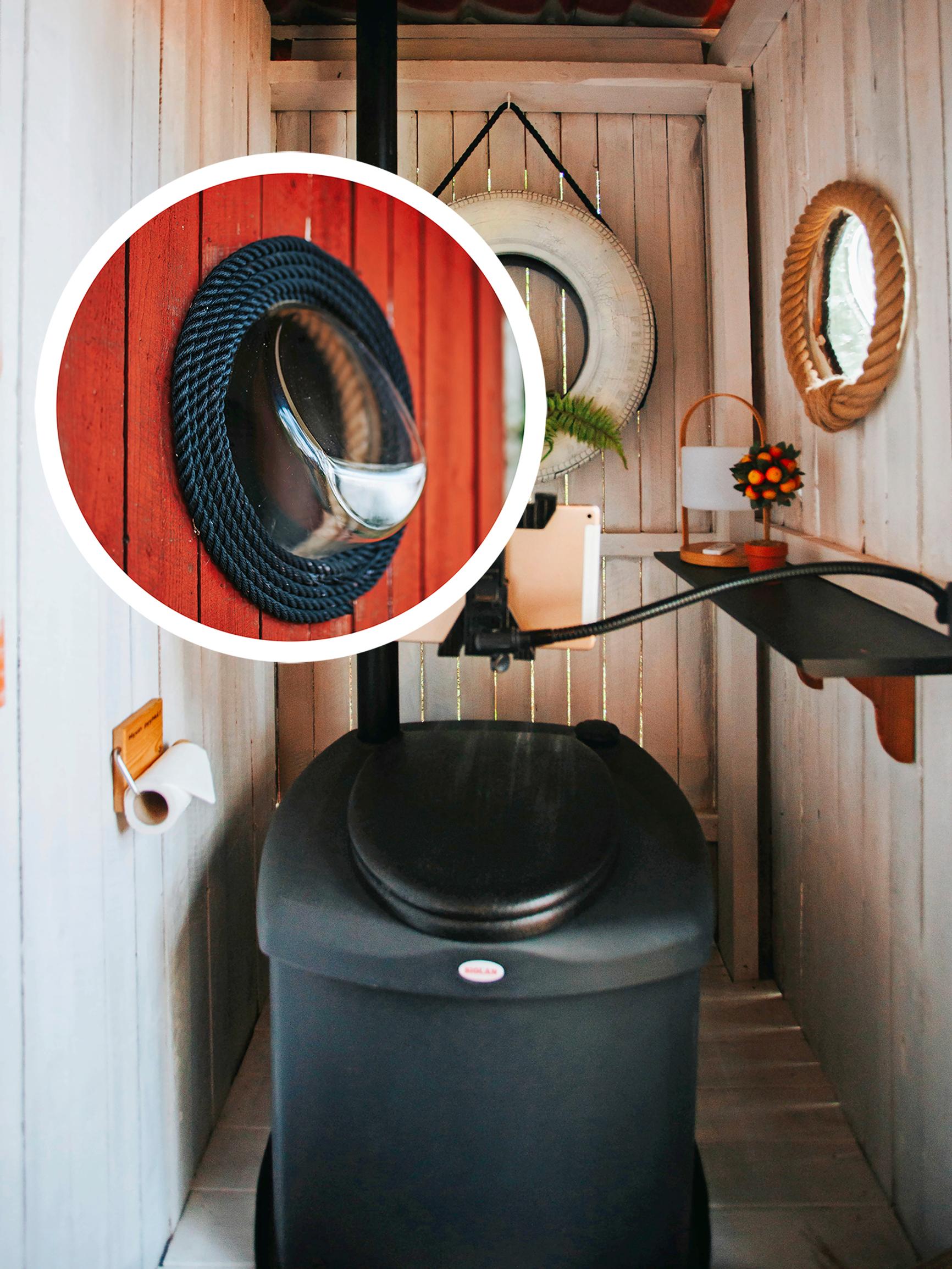 A washing machine door is now a window: Sanna and Petri’s inventive outhouse makeover