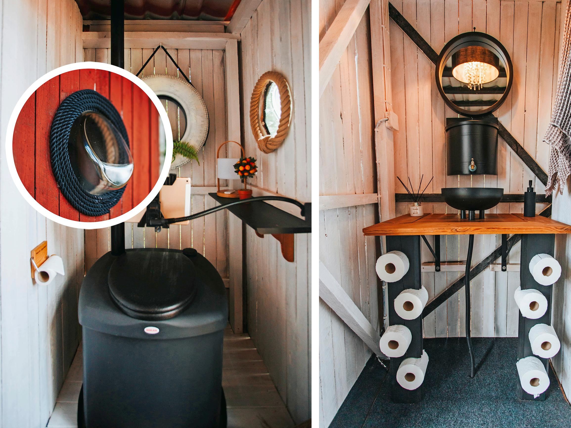 A washing machine door is now a window: Sanna and Petri’s inventive outhouse makeover