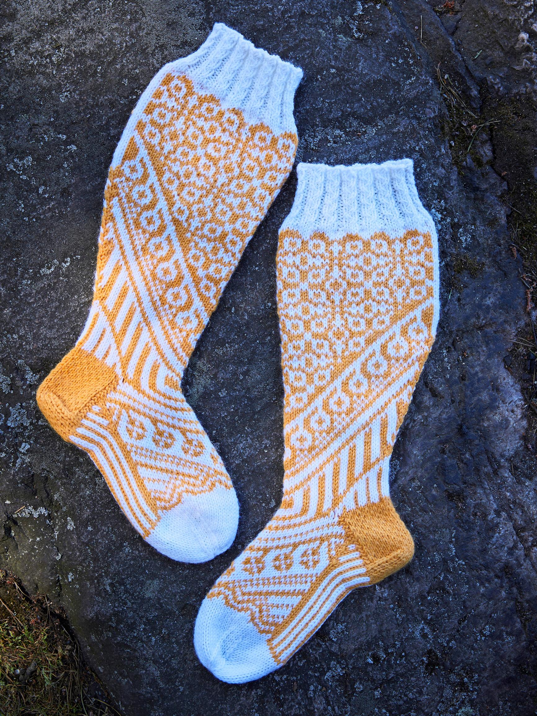 Ornamental wool socks