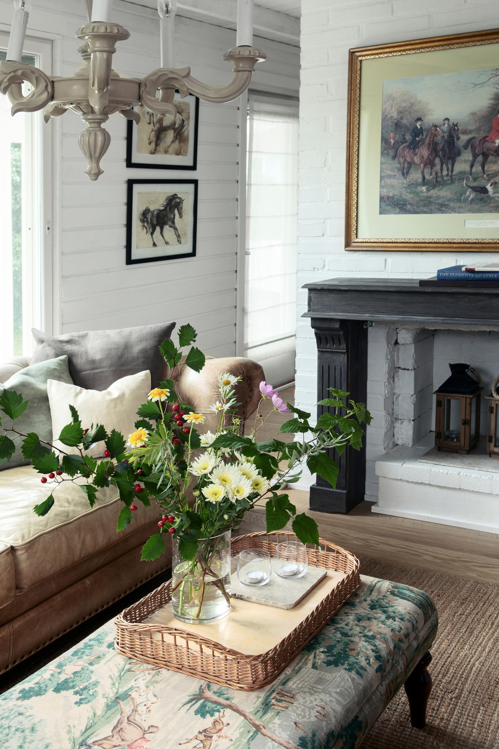 branches and flowers in a vase