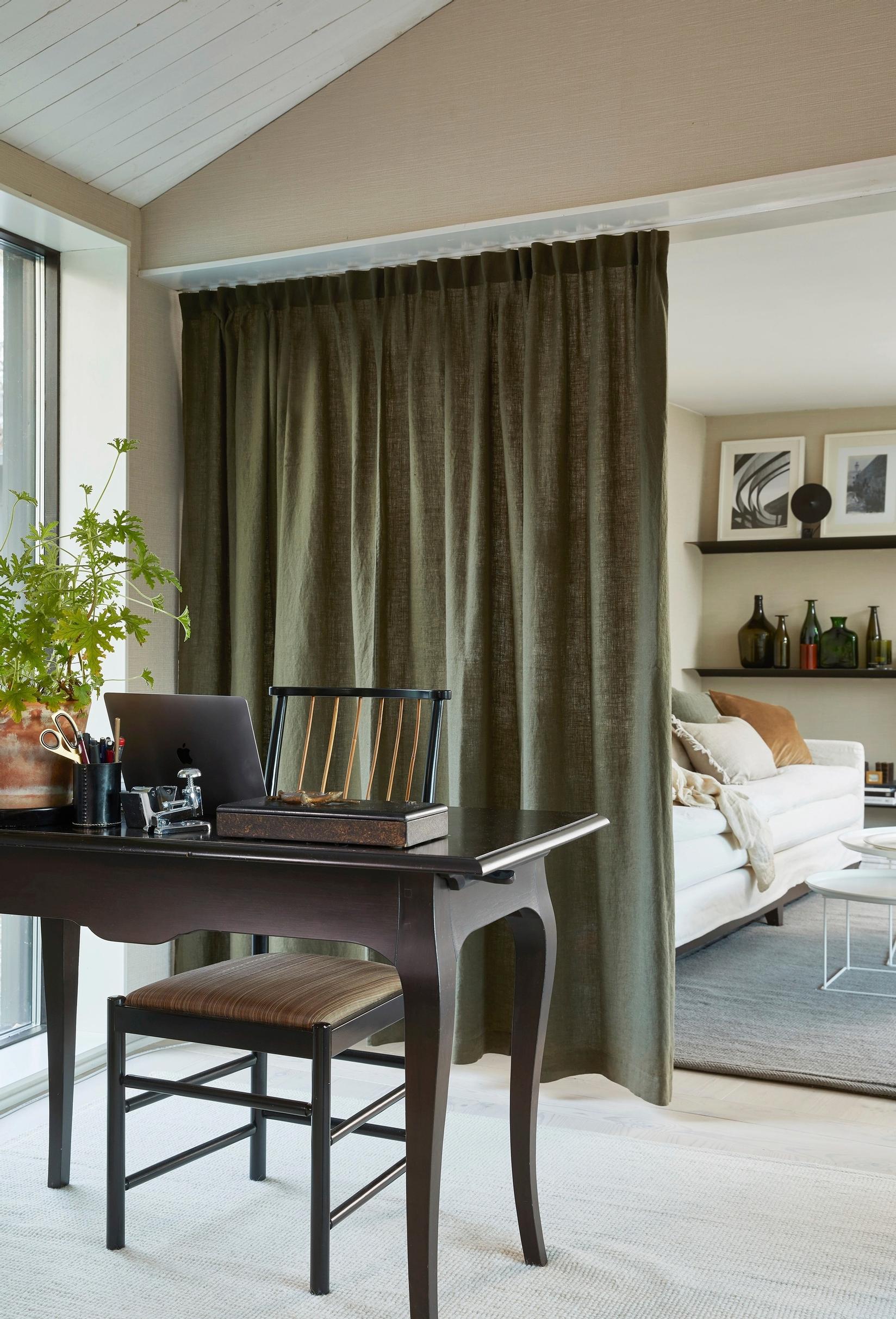 Himla linen curtain as room divider