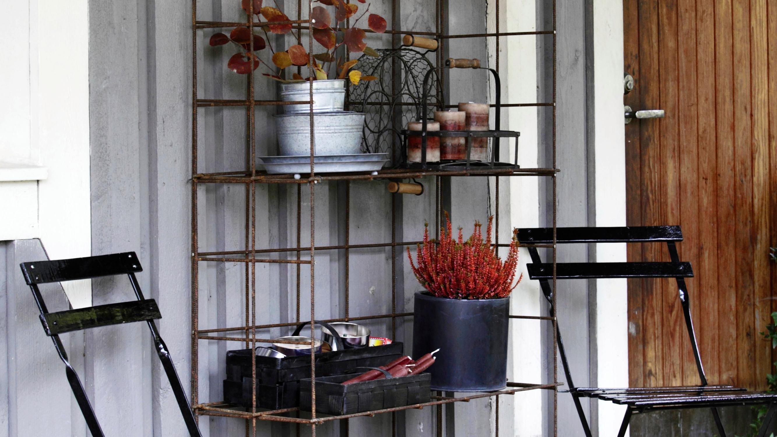 Versatile mesh shelf for the terrace—here’s how to build all-weather-loving outdoor furniture  