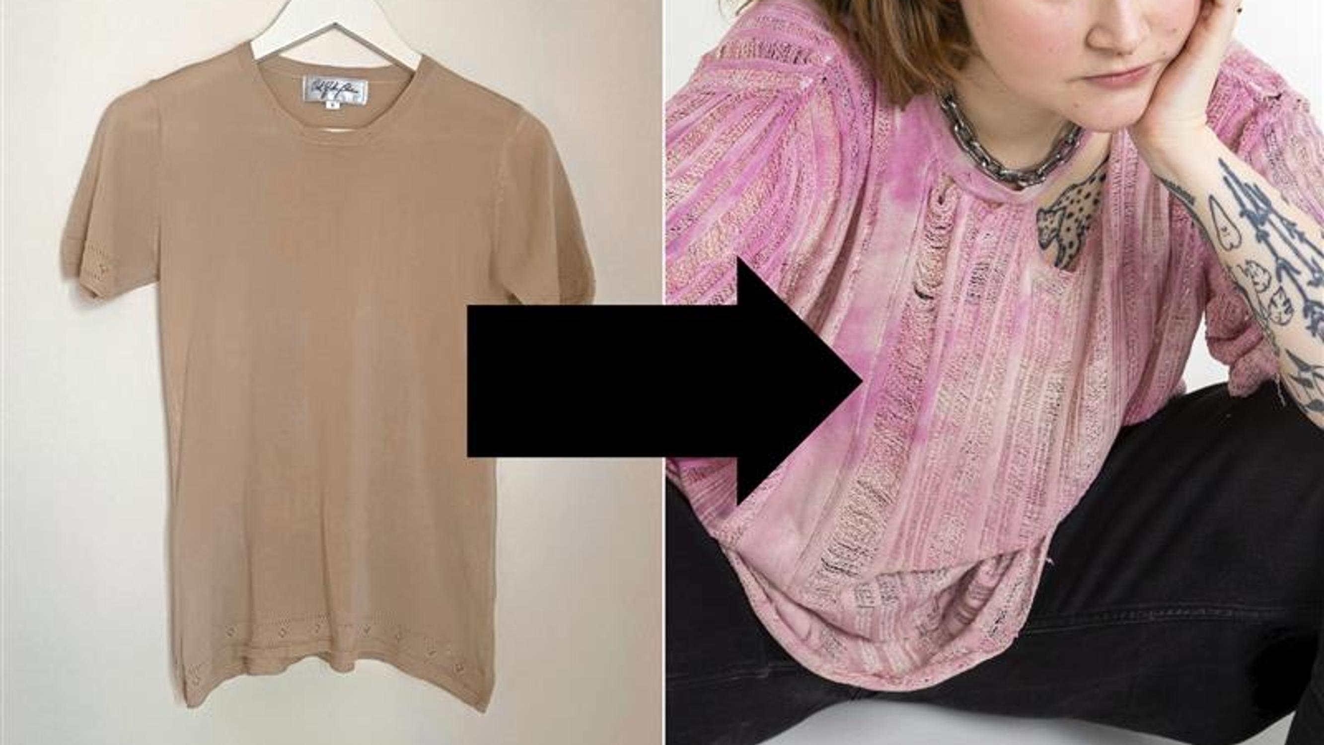 Unravel your old sweater: airy new look and lace-like stripes