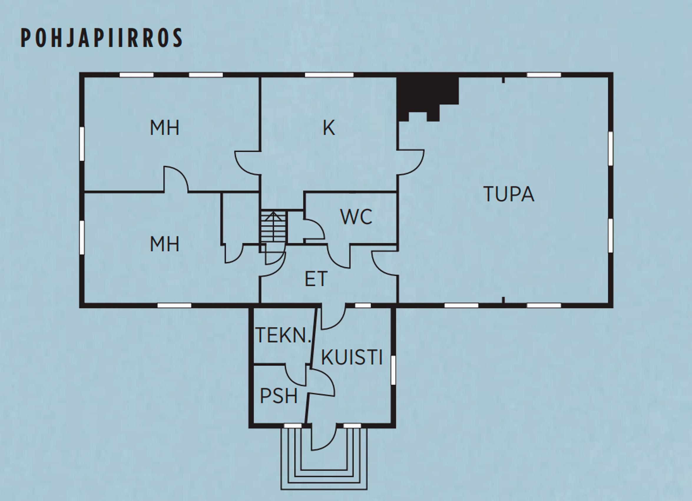 Floor plan of the old log house