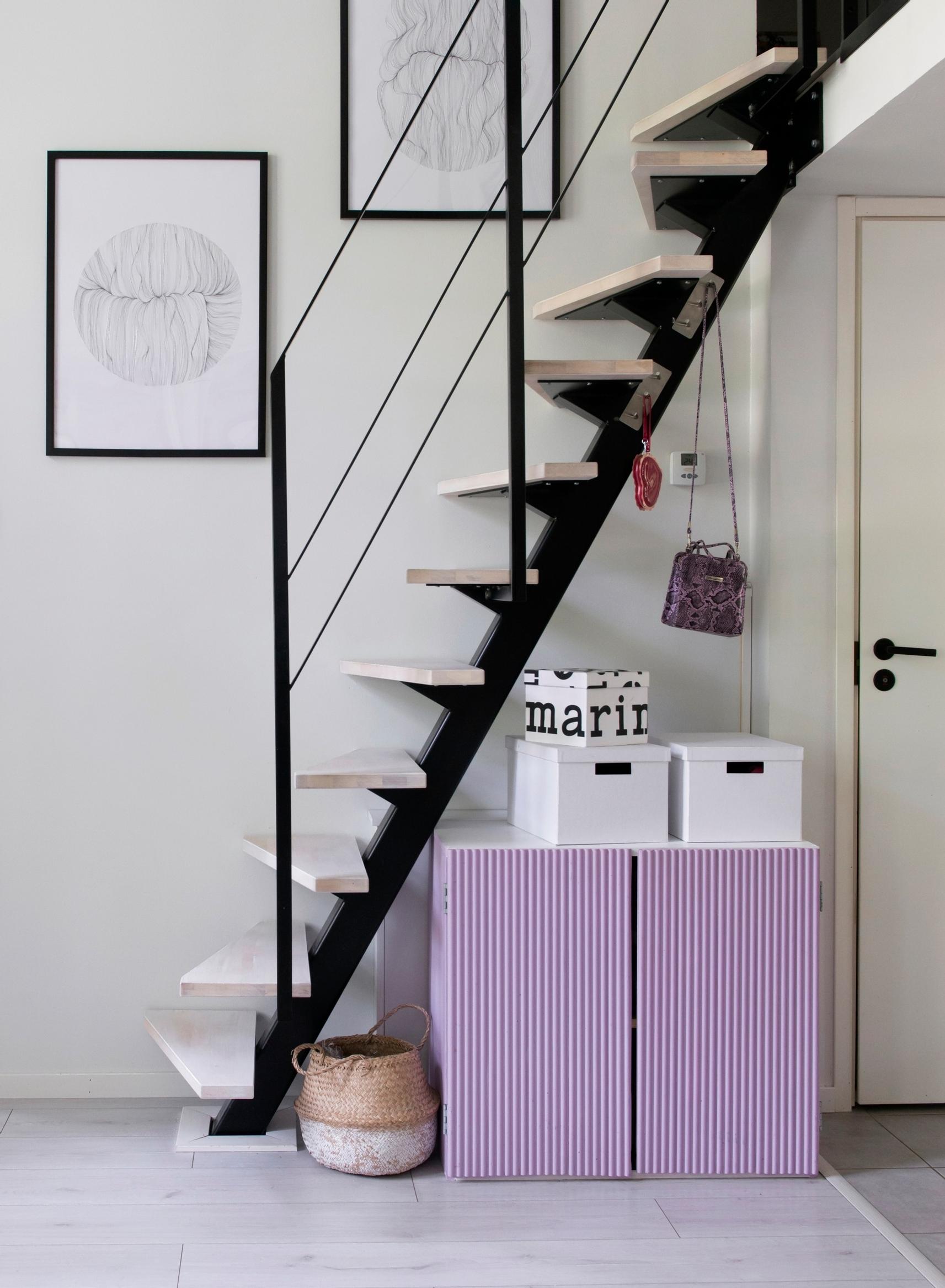 Lilac-painted cabinet
