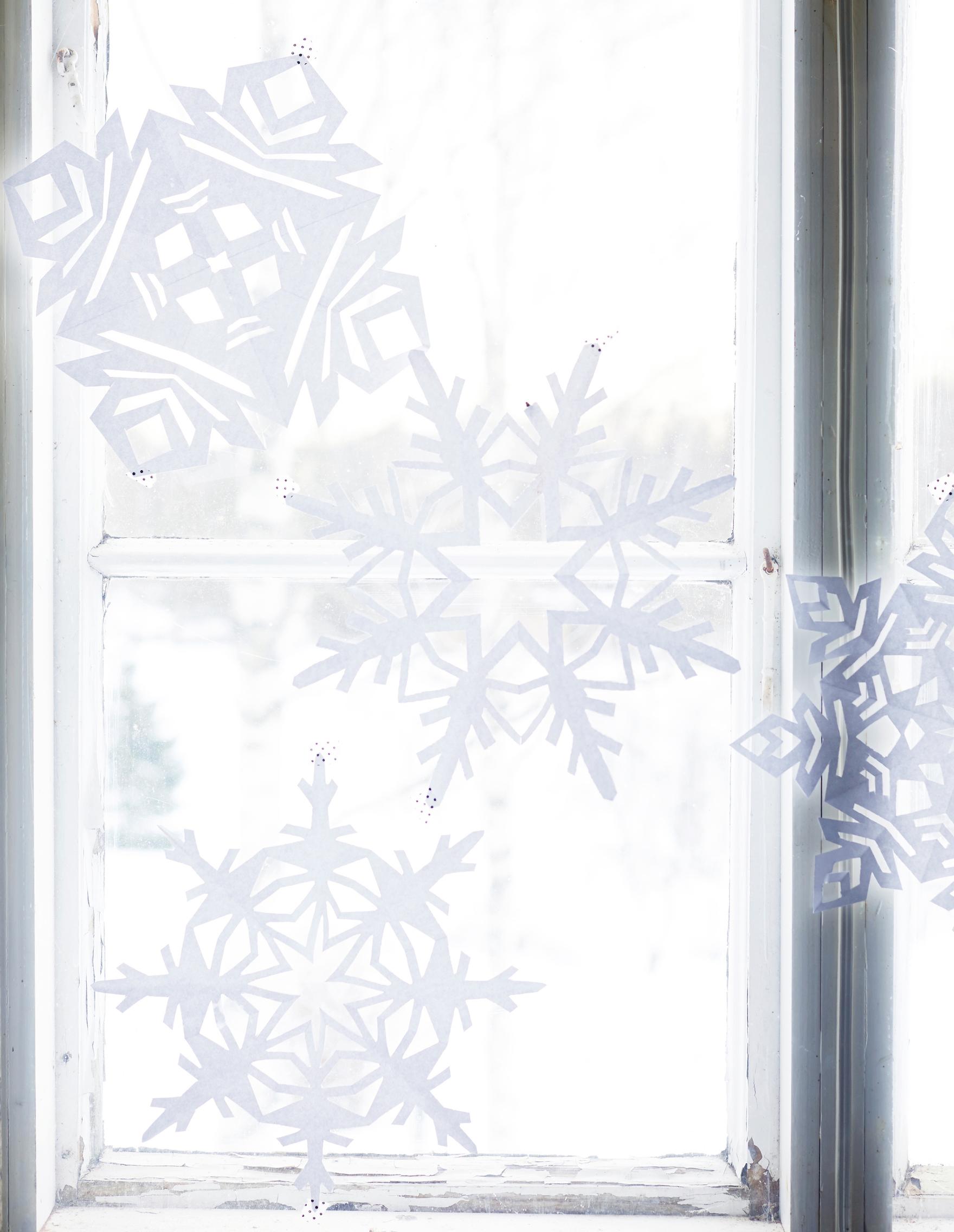 Snowflakes on a window