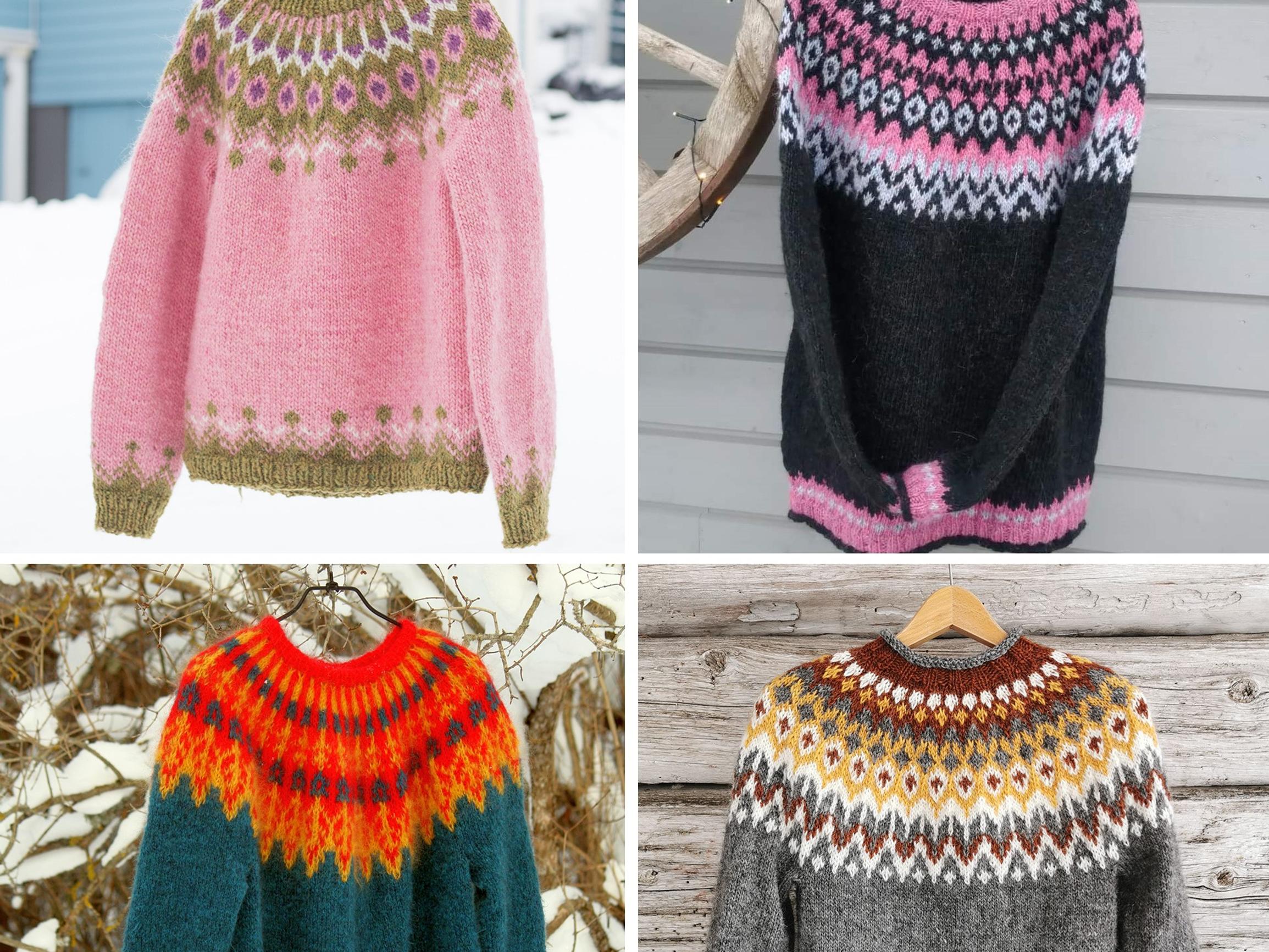 10 × stunning Icelandic sweater! Get inspired by craft enthusiasts’ colourful creations—“The endless colour combinations and easy process fascinate me”