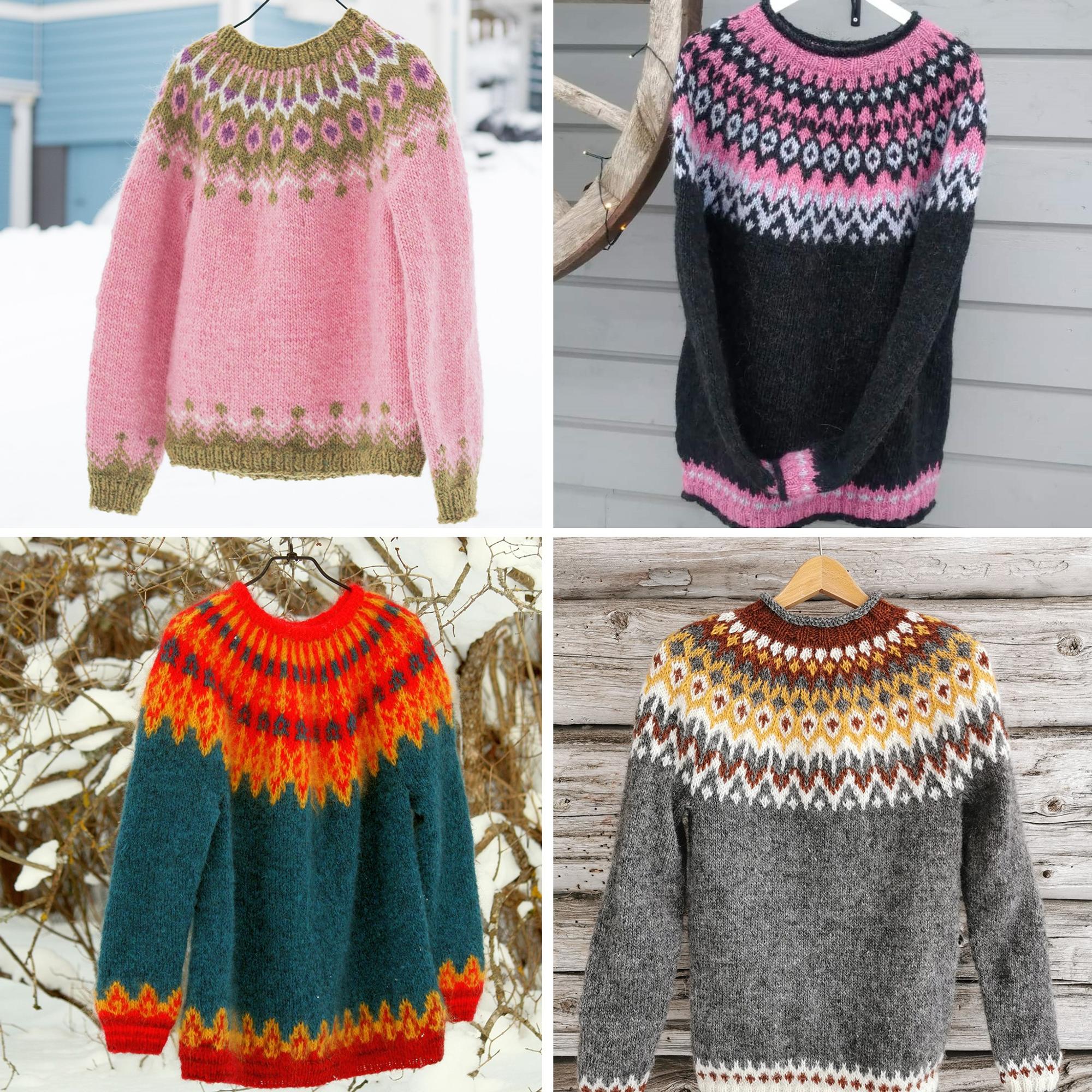 10 × stunning Icelandic sweater! Get inspired by craft enthusiasts’ colourful creations—“The endless colour combinations and easy process fascinate me”
