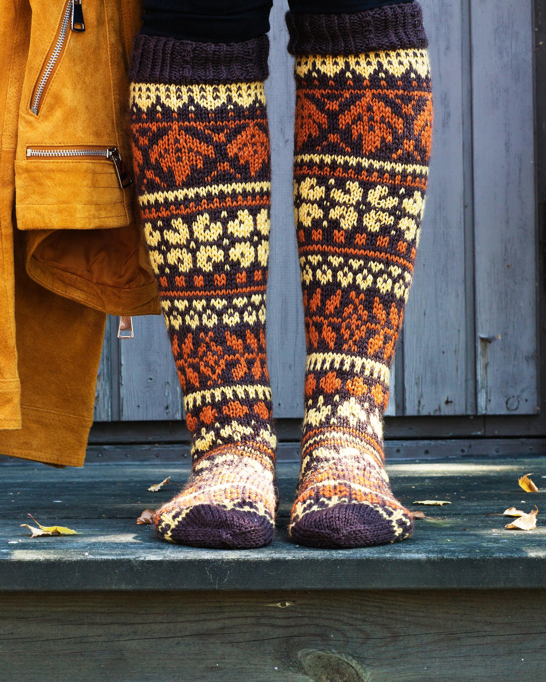 Autumn colorwork socks