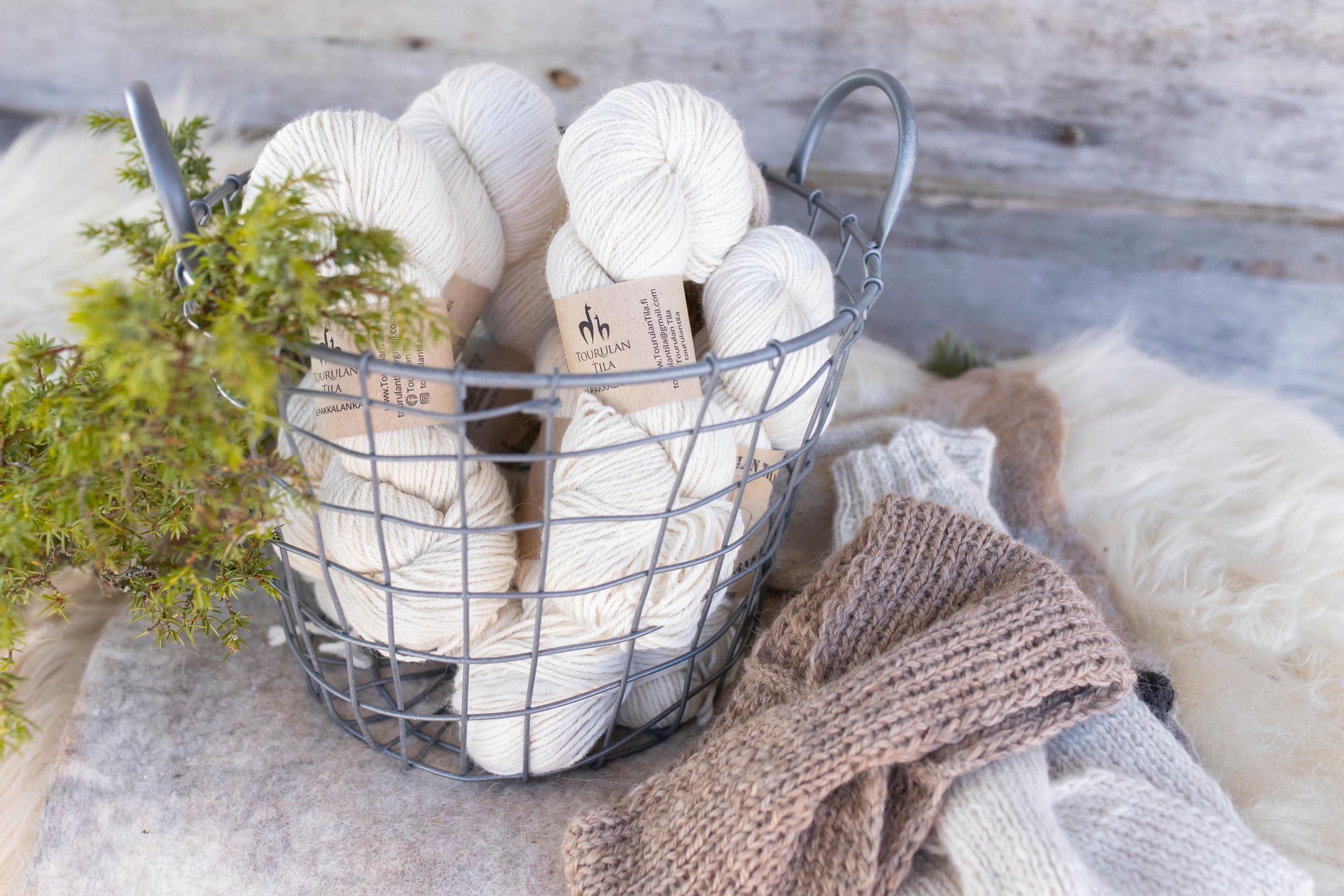 Yarn spun from alpaca wool