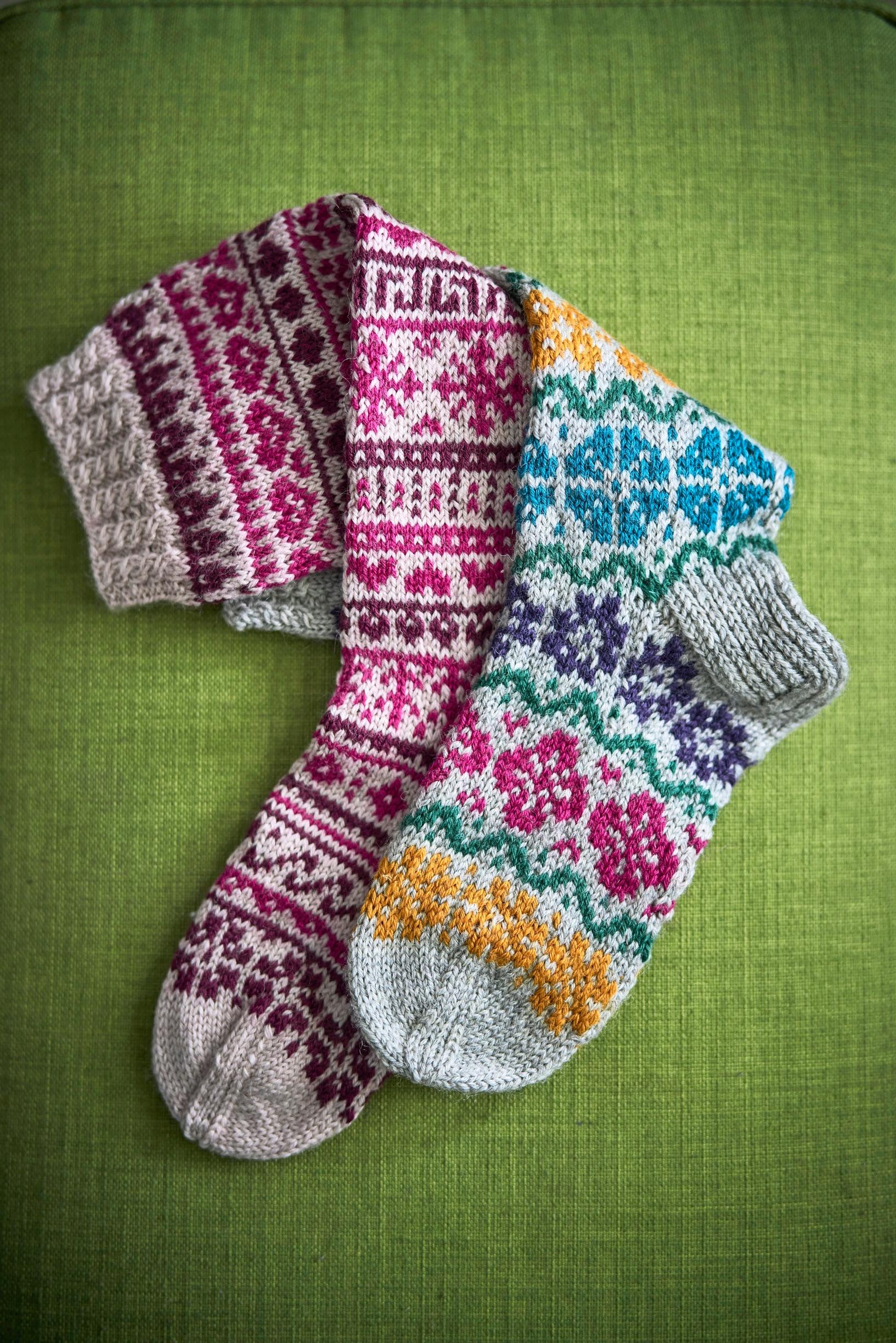 Colorful patterned socks