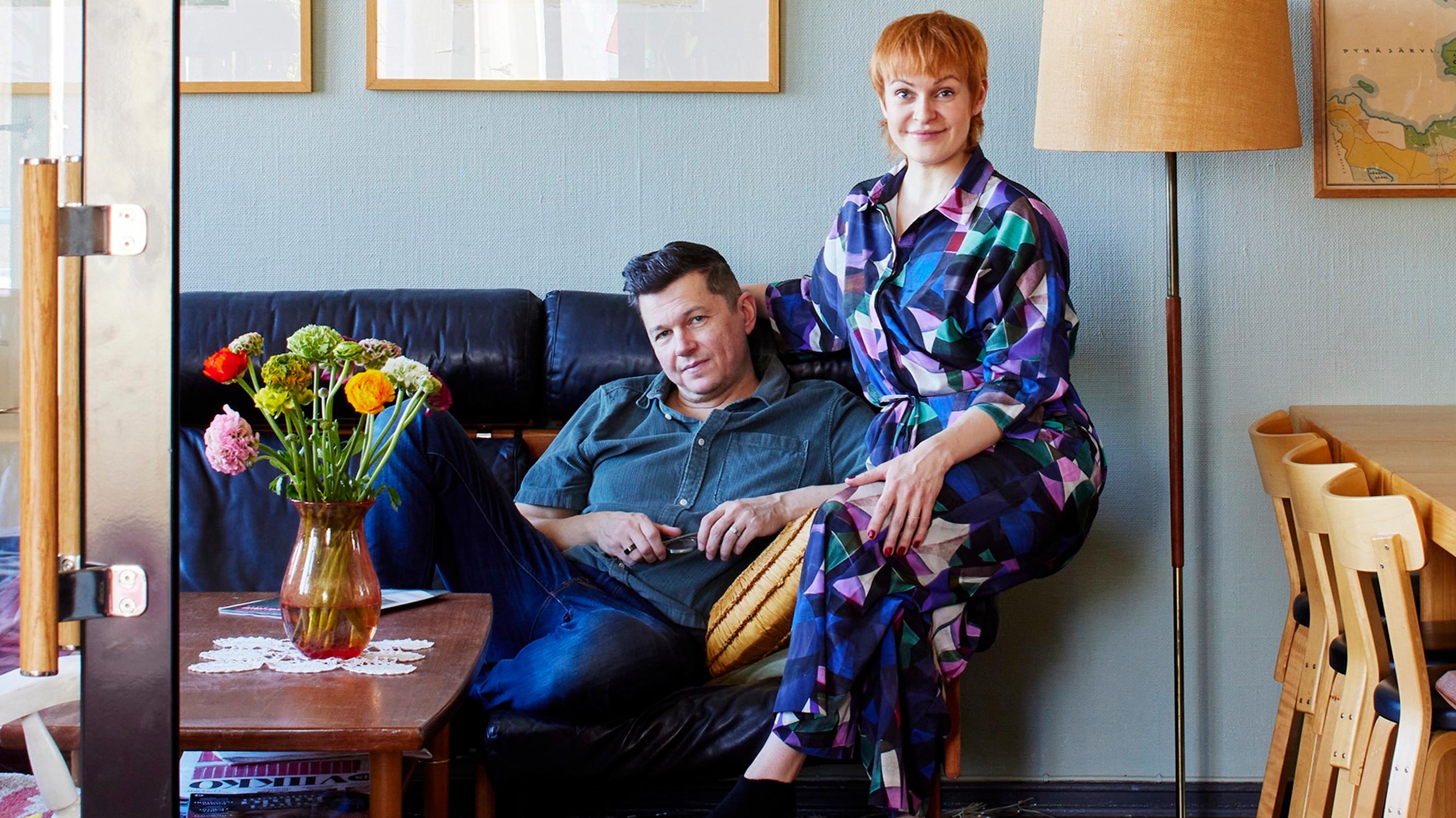 Architect Samppa Lappalainen’s colorful vintage home—his favorite spot is the bathroom