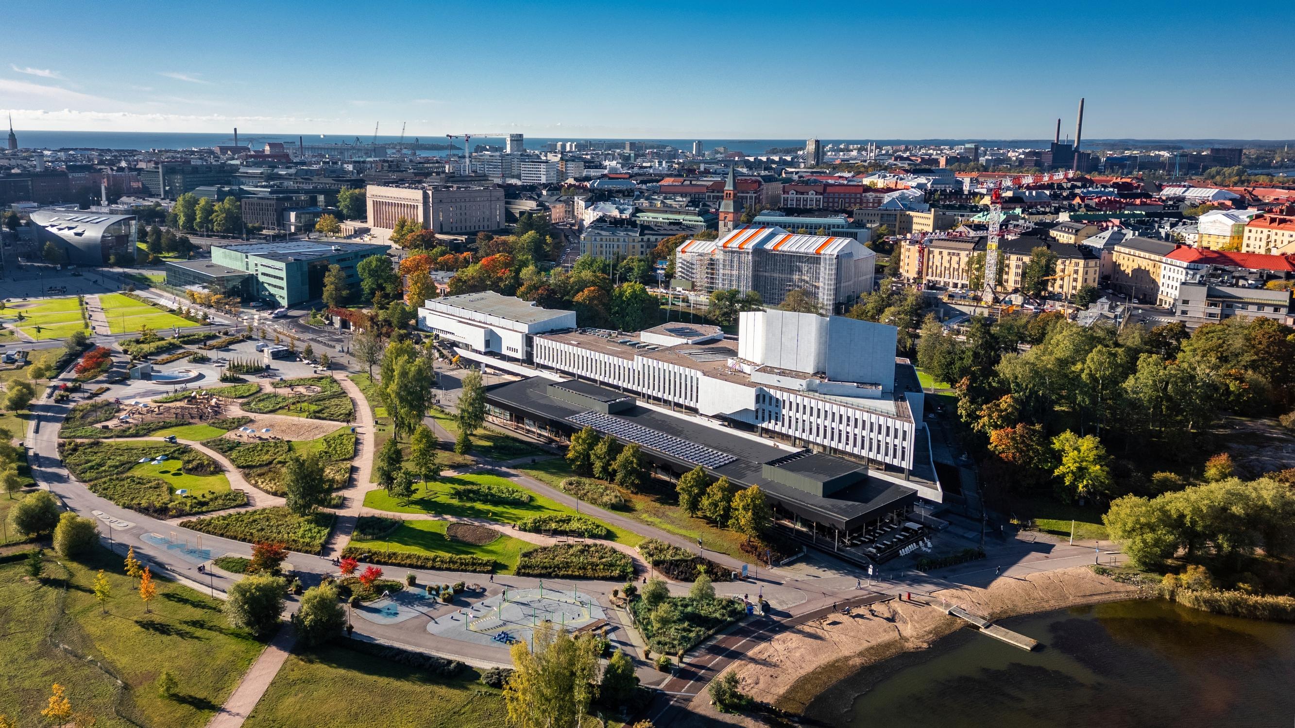 Aerial view of Finlandia Hall