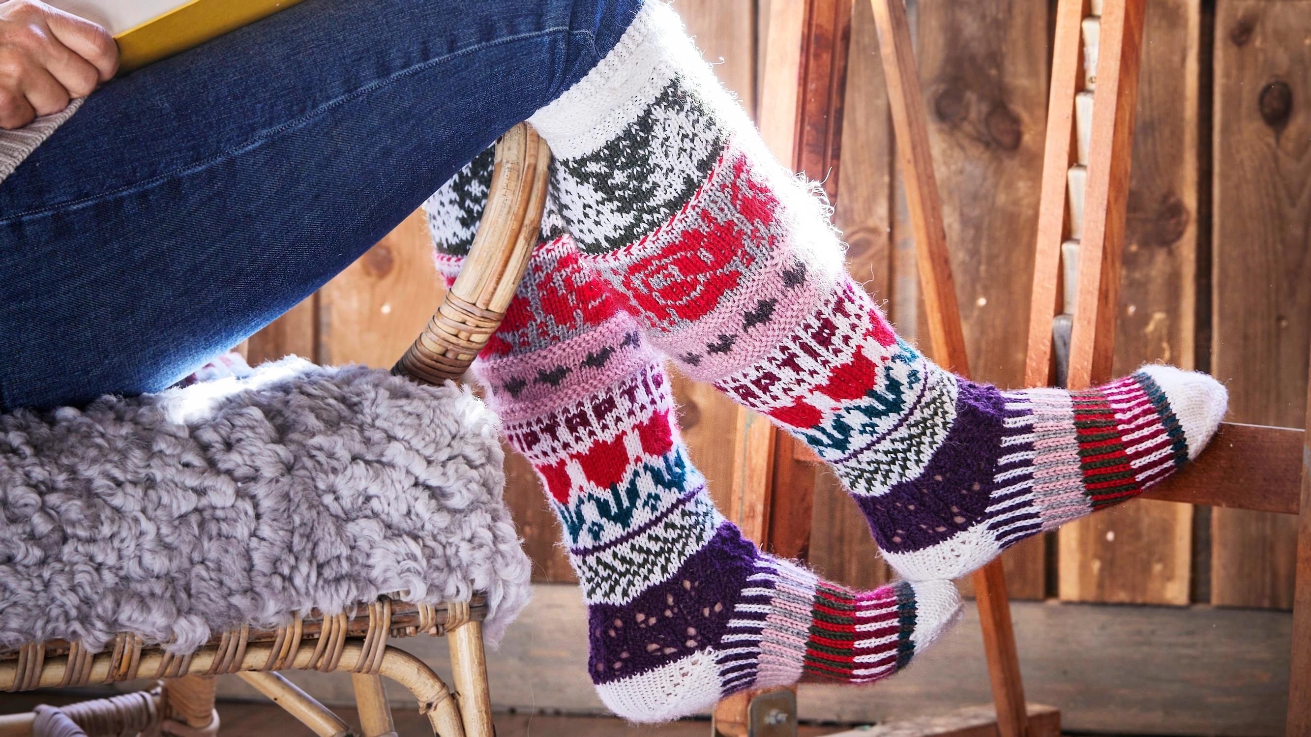 Festive colorwork socks: the perfect leftover-yarn project