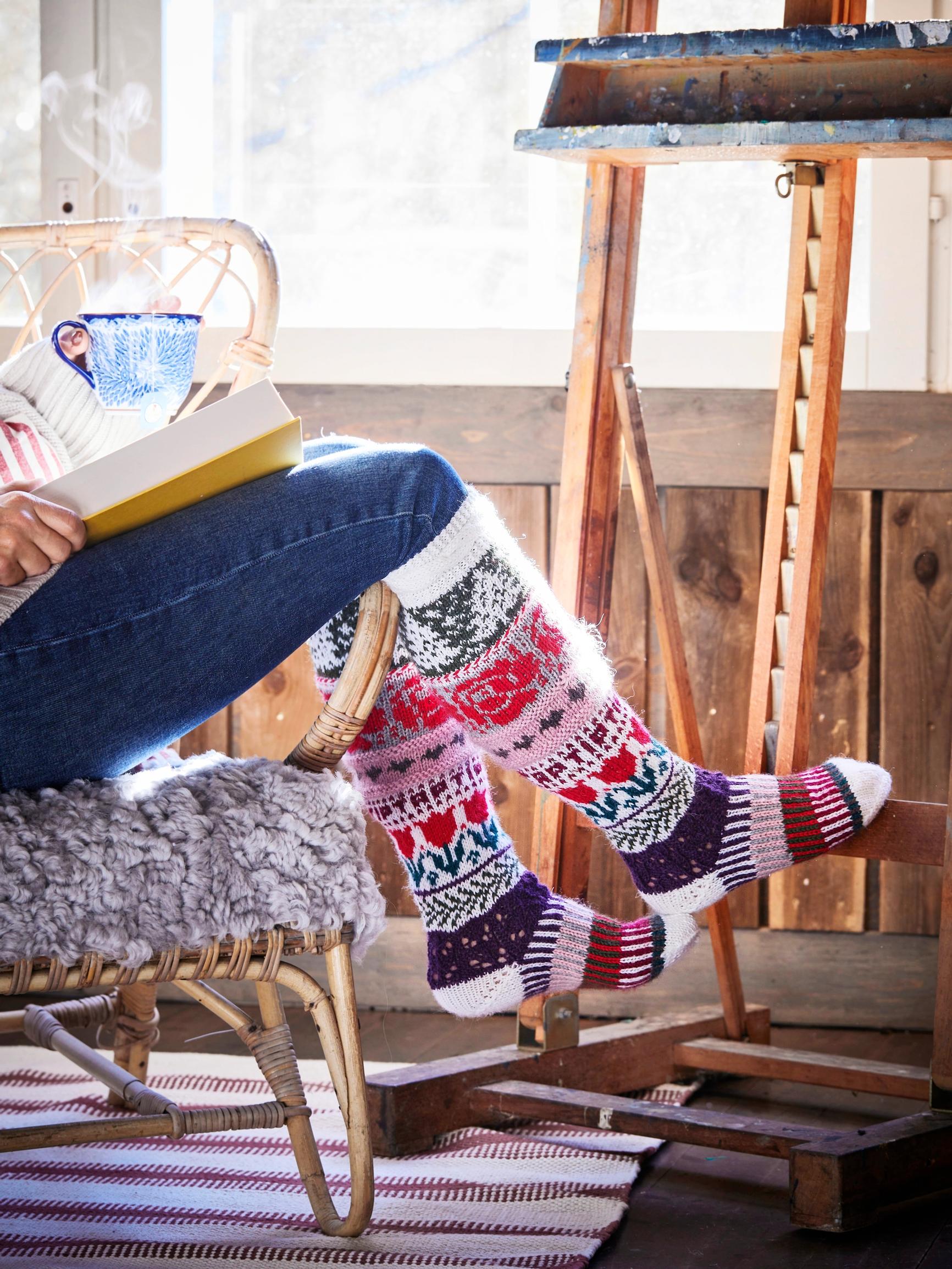 Festive colorwork socks: the perfect leftover-yarn project