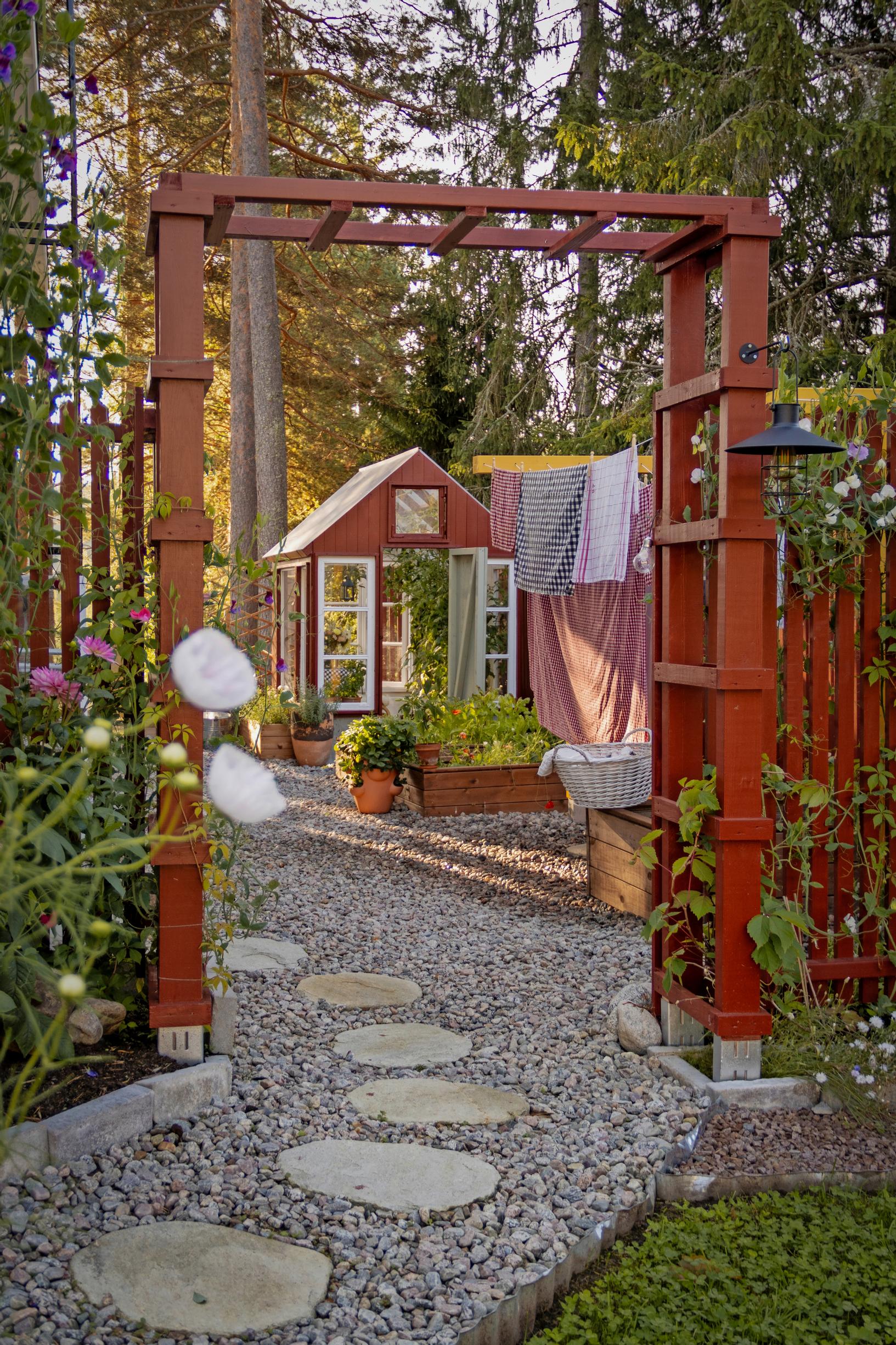 Photo of a garden gate.
