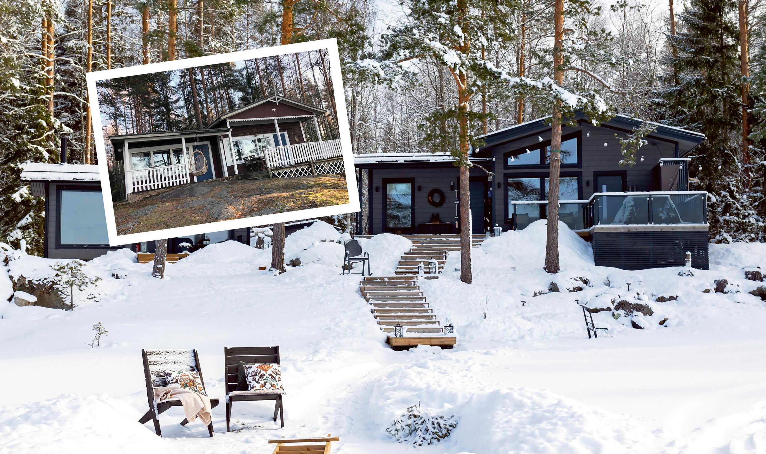 Lakeside cottage makeover: before and after photos of the facade