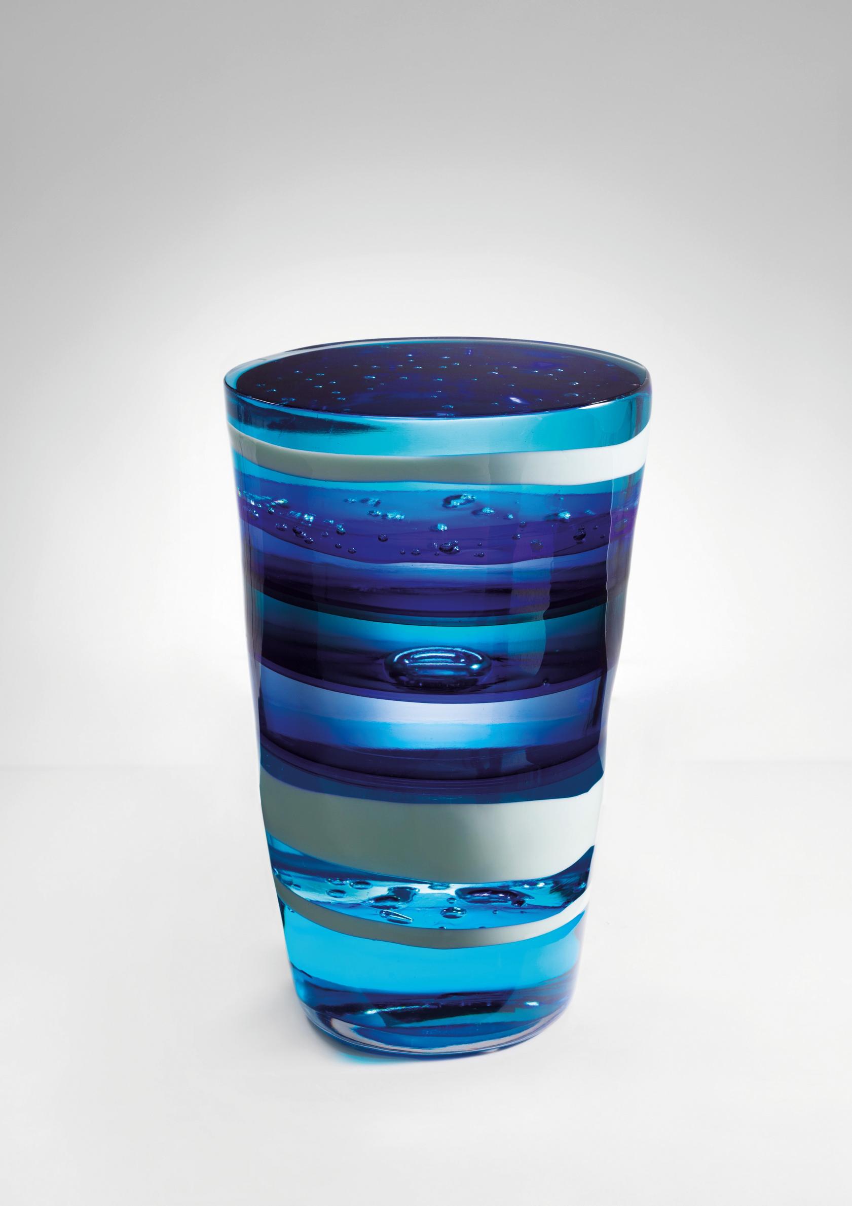 The Ice Covers the Lake art glass